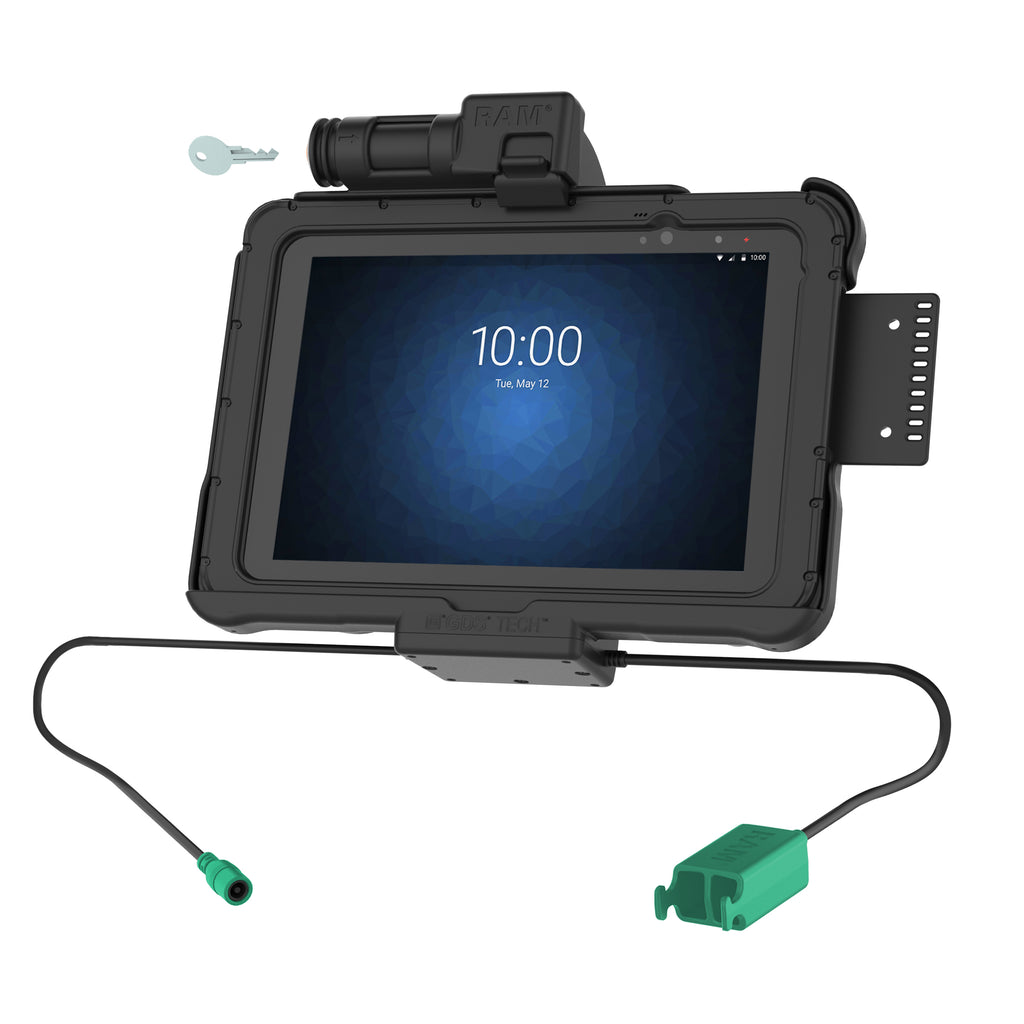 GDS sleutelvergrendeling power dual USB dock voor zebra ET5X 101 series tablets - RAM Mounts RAM-HOL-ZE11PD2KLU