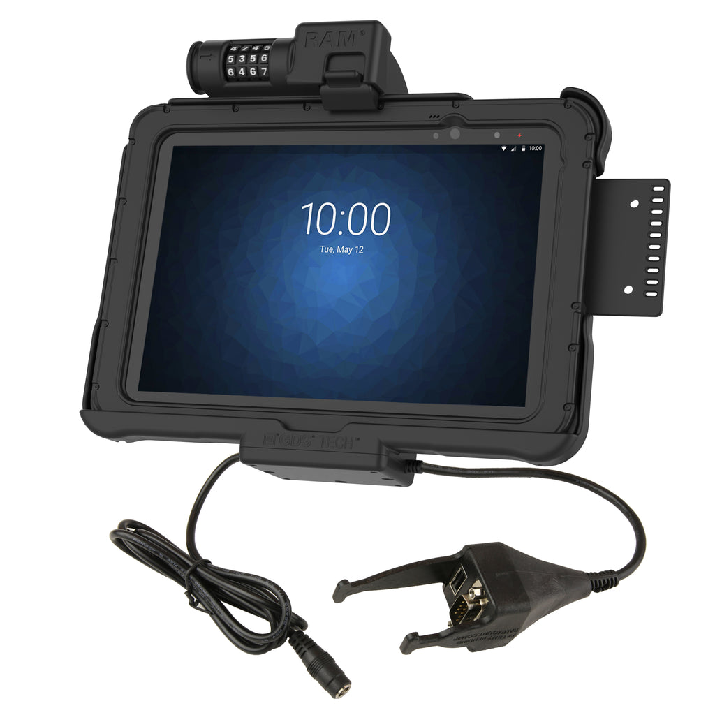 GDS® Combo Slot Vergrendeling Power + Data & DB9 Dock voor Zebra ET5x 10.1" Series - RAM Mounts RAM-HOL-ZE11PDCL-DB9U afbeelding 1