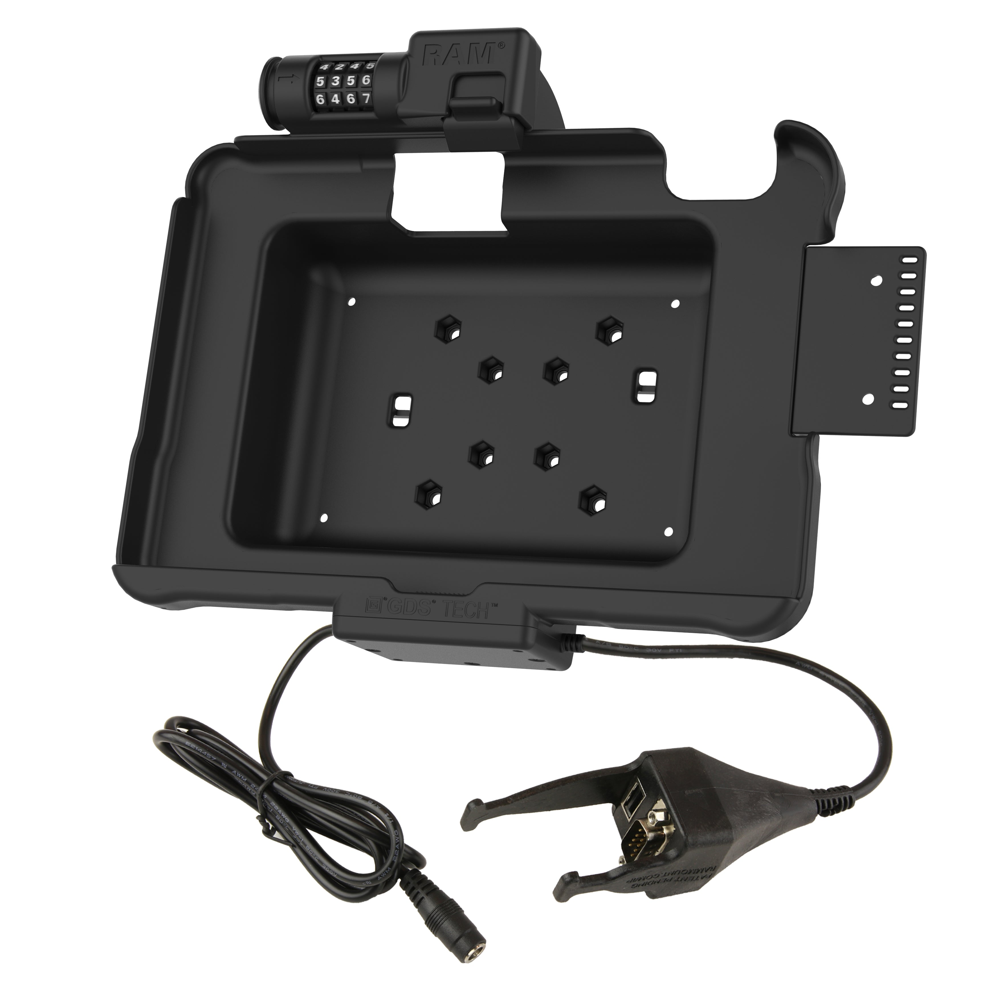 GDS® Combo Slot Vergrendeling Power + Data & DB9 Dock voor Zebra ET5x 10.1" Series - RAM Mounts RAM-HOL-ZE11PDCL-DB9U afbeelding 2
