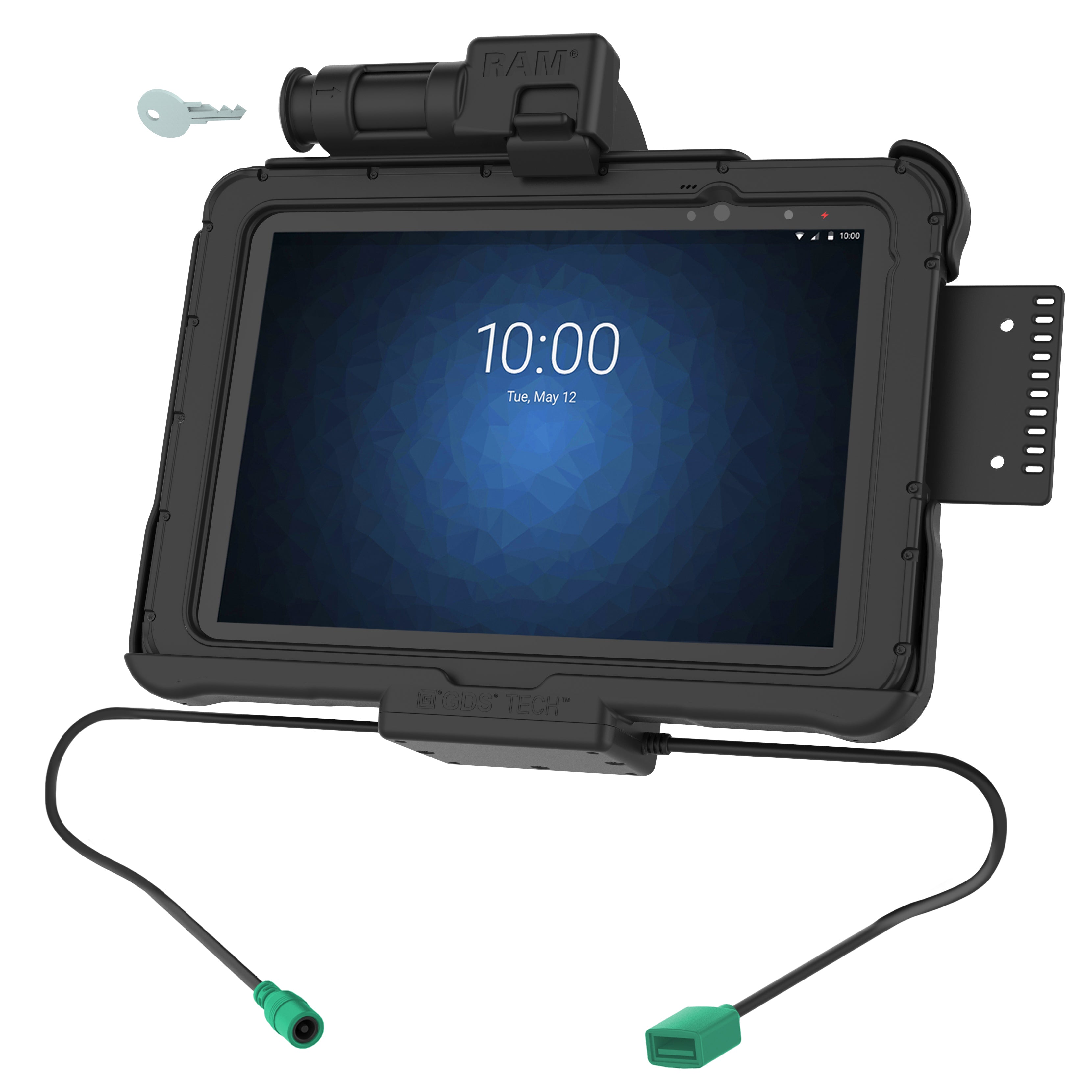 GDS sleutelvergrendeling power data dock voor zebra ET5X 101 series - RAM Mounts RAM-HOL-ZE11PDKLU