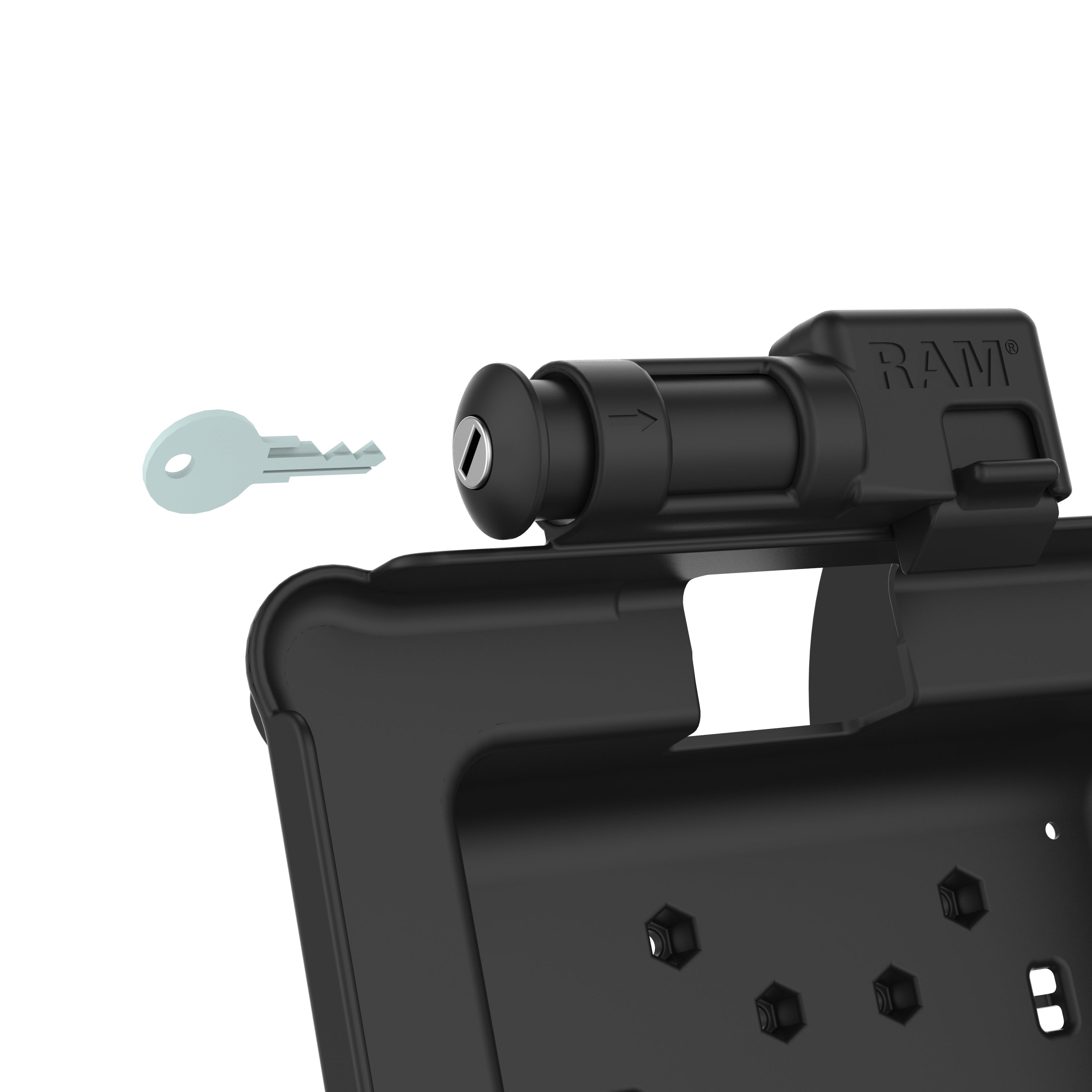 GDS® Sleutelvergrendeling Power Dock voor Zebra ET5x 10.1" Series - RAM Mounts RAM-HOL-ZE11PKLU afbeelding 3