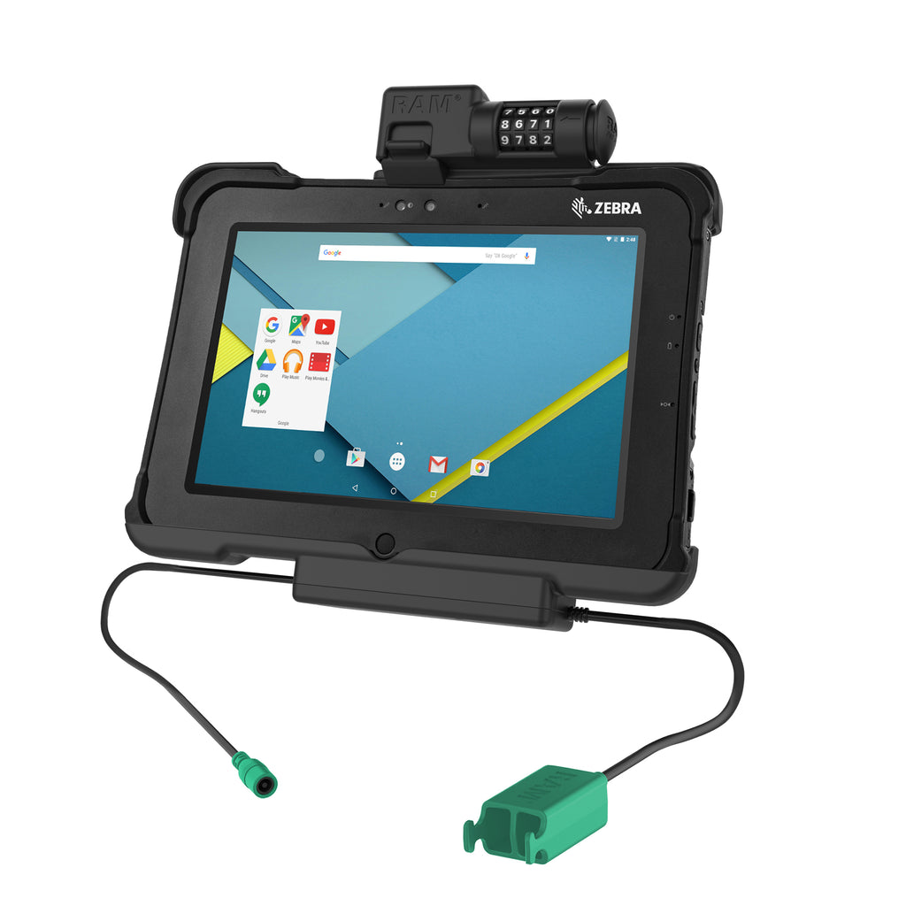 GDS® Combi Slotvergrendeling Power + Dual USB Dock voor Zebra XSLATE L10 - RAM Mounts RAM-HOL-ZE15PD2CLU afbeelding 1