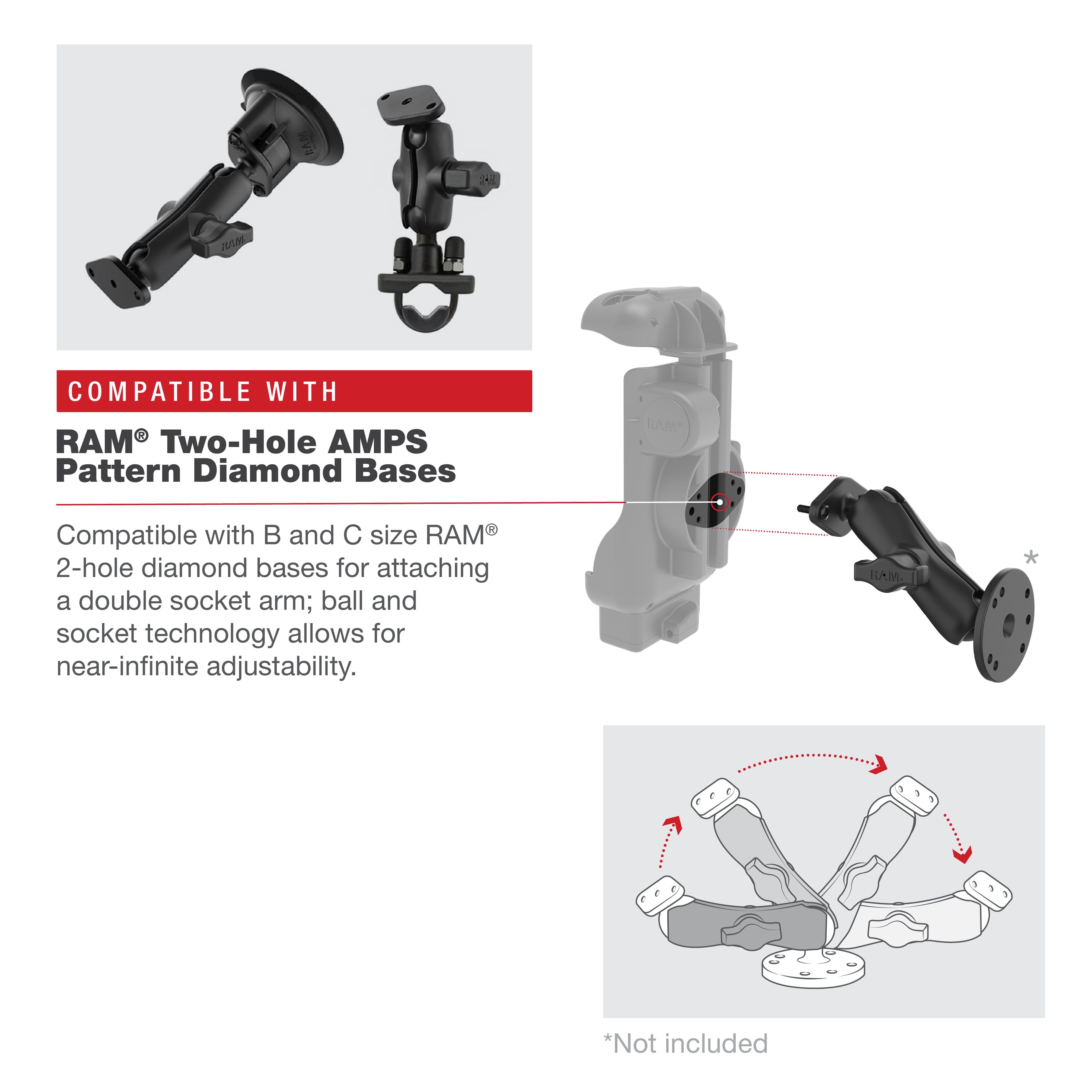 RAM Form-Fit Houder voor Zebra TC73 & TC78 - RAM Mounts RAM-HOL-ZE17-NP-1U afbeelding 6