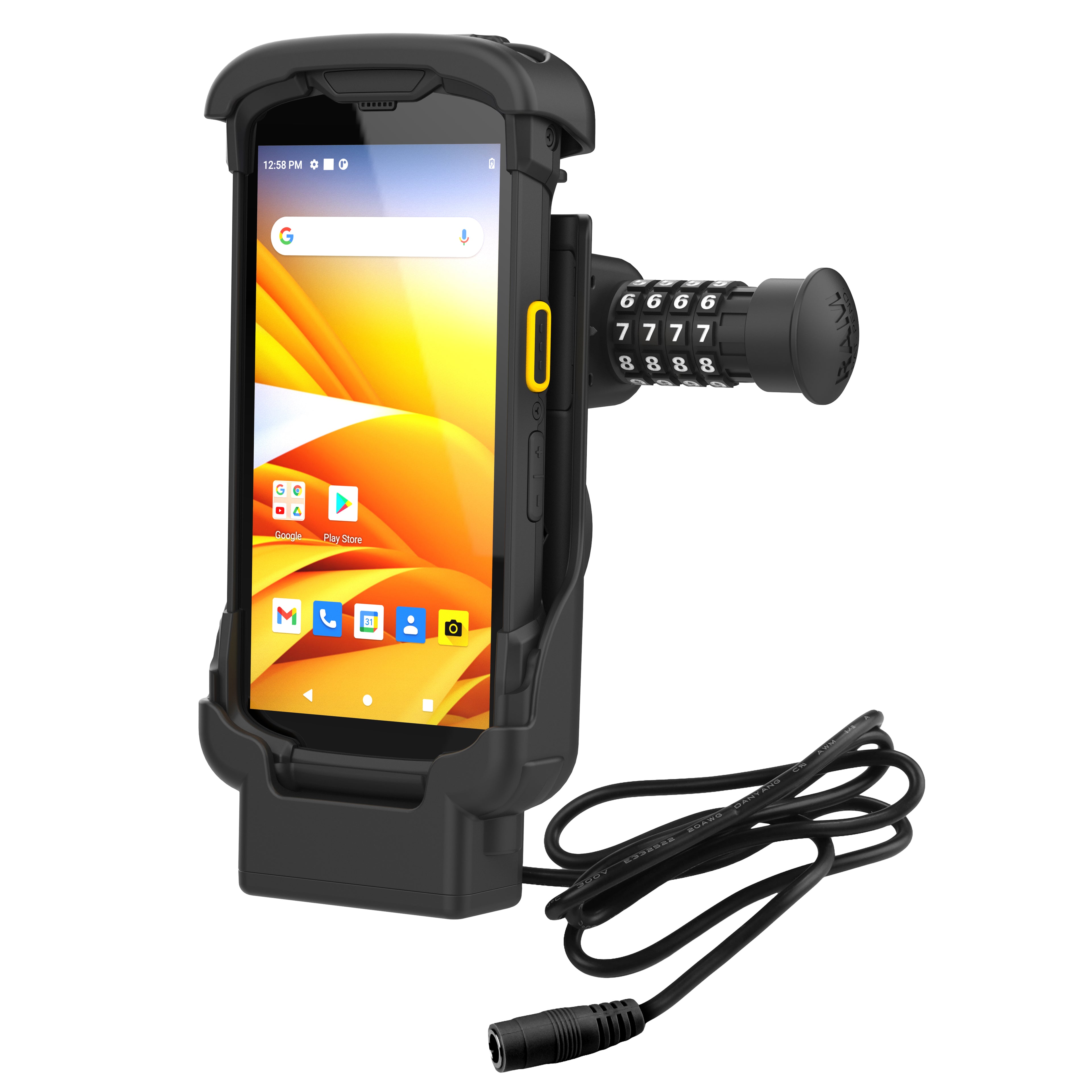 RAM combo locking form fit powered dock voor zebra TC73 TC78 - RAM Mounts RAM-HOL-ZE17CL-1U