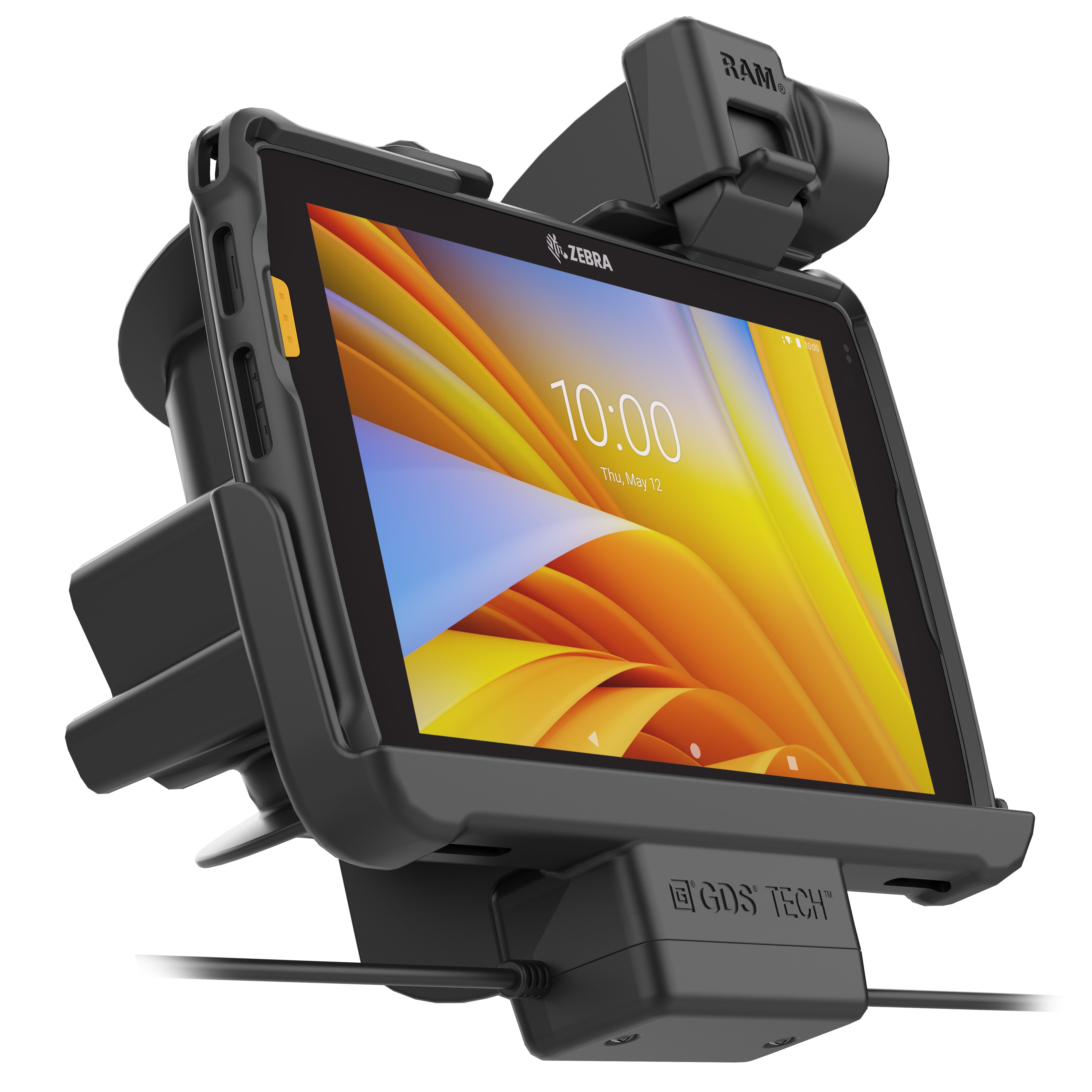 Vergrendelbare RAM Tough-Dock™ Oplaadfunctie + Dubbele USB voor Zebra ET10,16 cm (4") X 20,32 cm (8") - RAM Mounts RAM-HOL-ZE20PD2KLU afbeelding 5