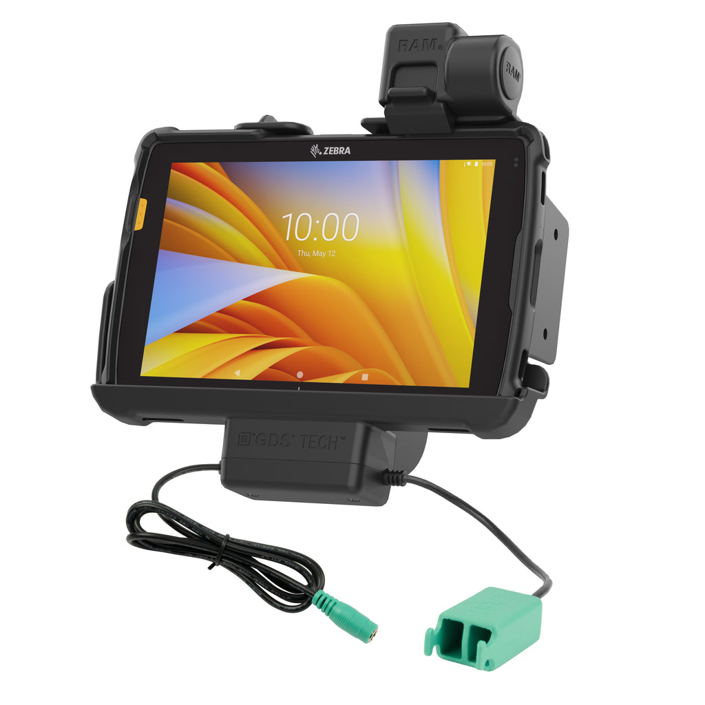 RAM Tough-Dock™ Voeding + Dubbele USB met vergrendeling voor Zebra ET10,16 cm (4") X 20,32 cm (8") - RAM Mounts RAM-HOL-ZE20PD2NLLU afbeelding 1