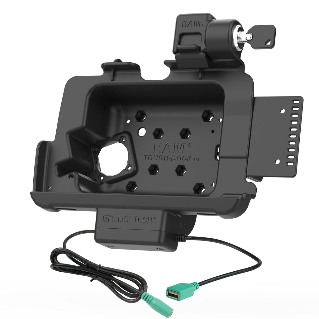 Vergrendelbare RAM Tough-Dock™ Oplaadfunctie + Data ondersteuning voor Zebra ET10,16 cm (4") X 20,32 cm (8") - RAM Mounts RAM-HOL-ZE20PDKLU afbeelding 2
