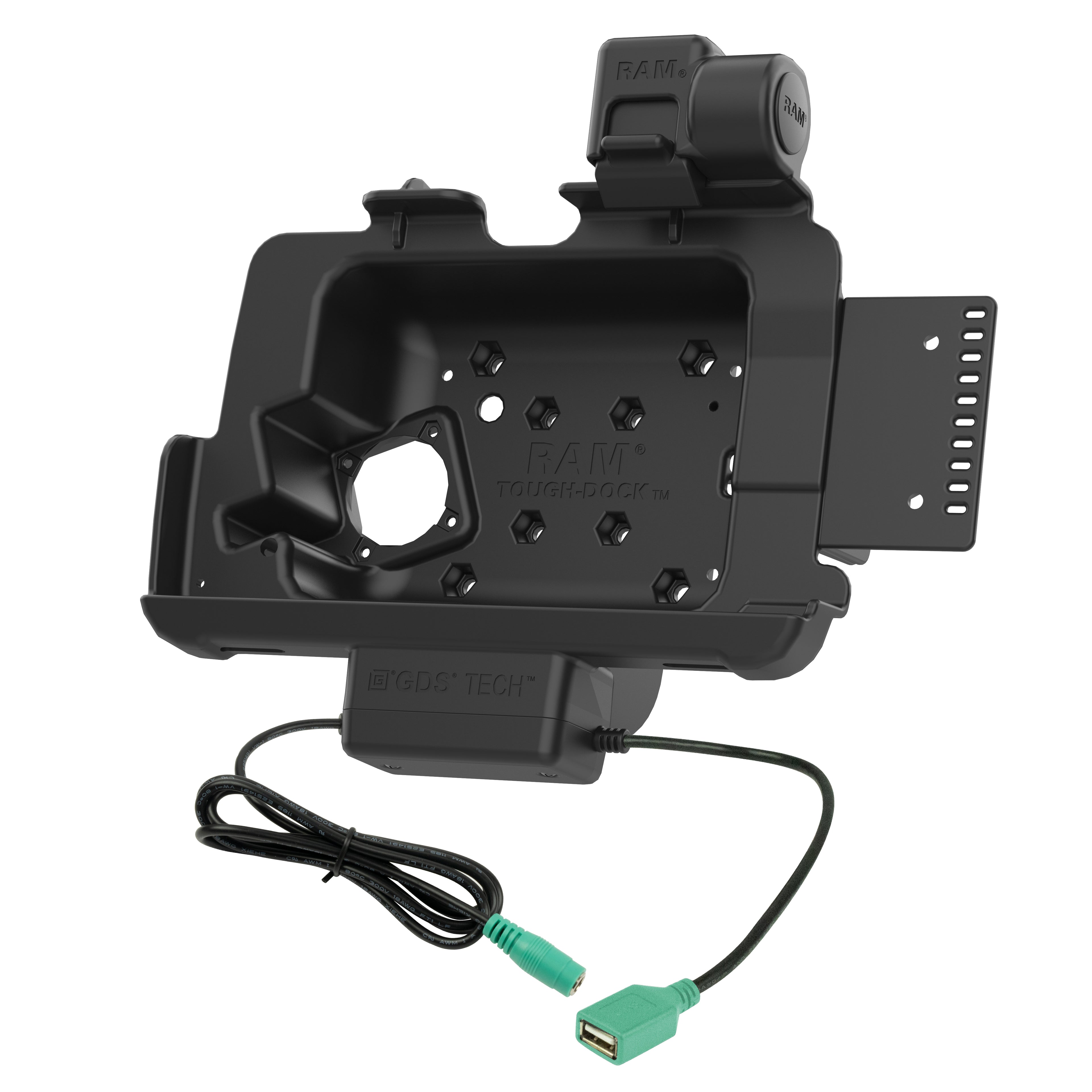 RAM Tough-Dock™ Oplaadfunctie en data ondersteuning met vergrendeling voor Zebra ET10,16 cm (4") X 20,32 cm (8") - RAM Mounts RAM-HOL-ZE20PDNLLU afbeelding 2