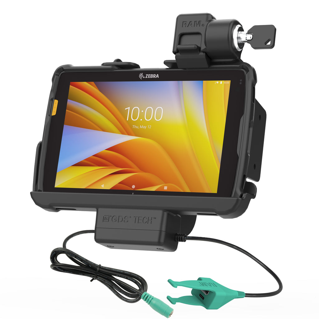 Vergrendelbare RAM tough dock oplaadfunctie USB-C USB a voor zebra ET401 ET1016 cm 4 x 2032 cm 8 - RAM Mounts RAM-HOL-ZE20PKL-CAU