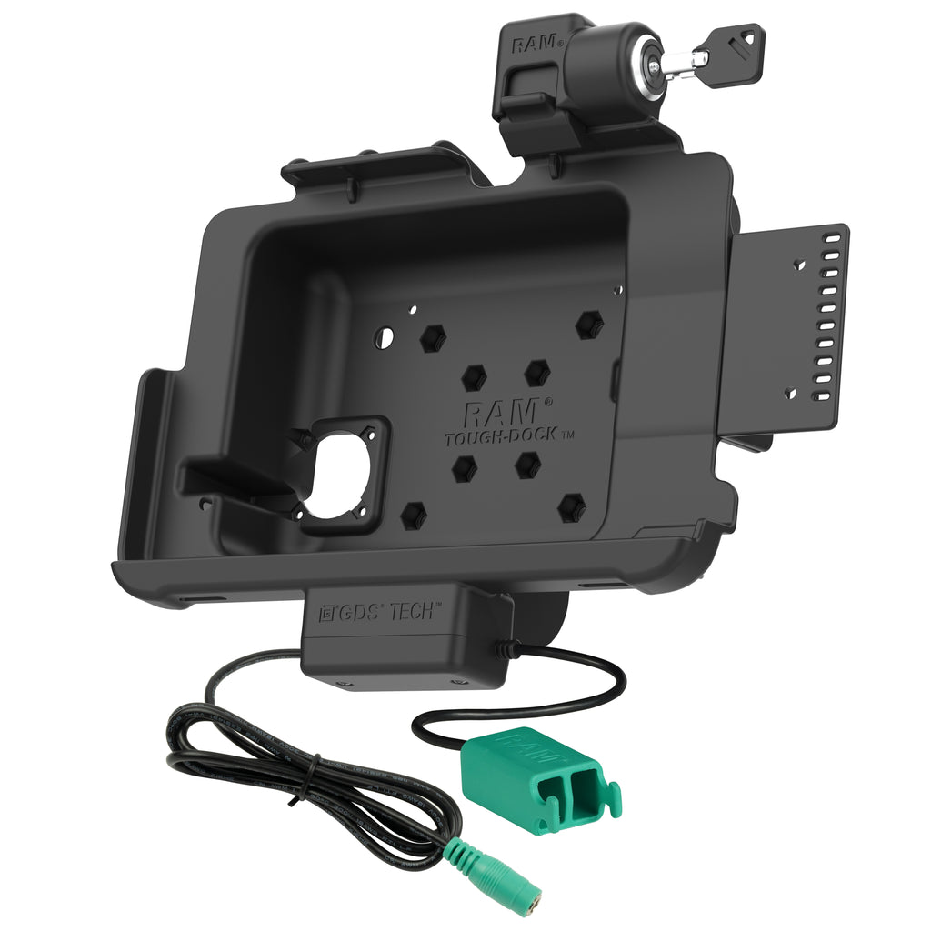 Vergrendelbare RAM Tough-Dock™ Voeding + Dubbele USB voor Zebra ET4x 25,4 cm - RAM Mounts RAM-HOL-ZE21PD2KLU afbeelding 2
