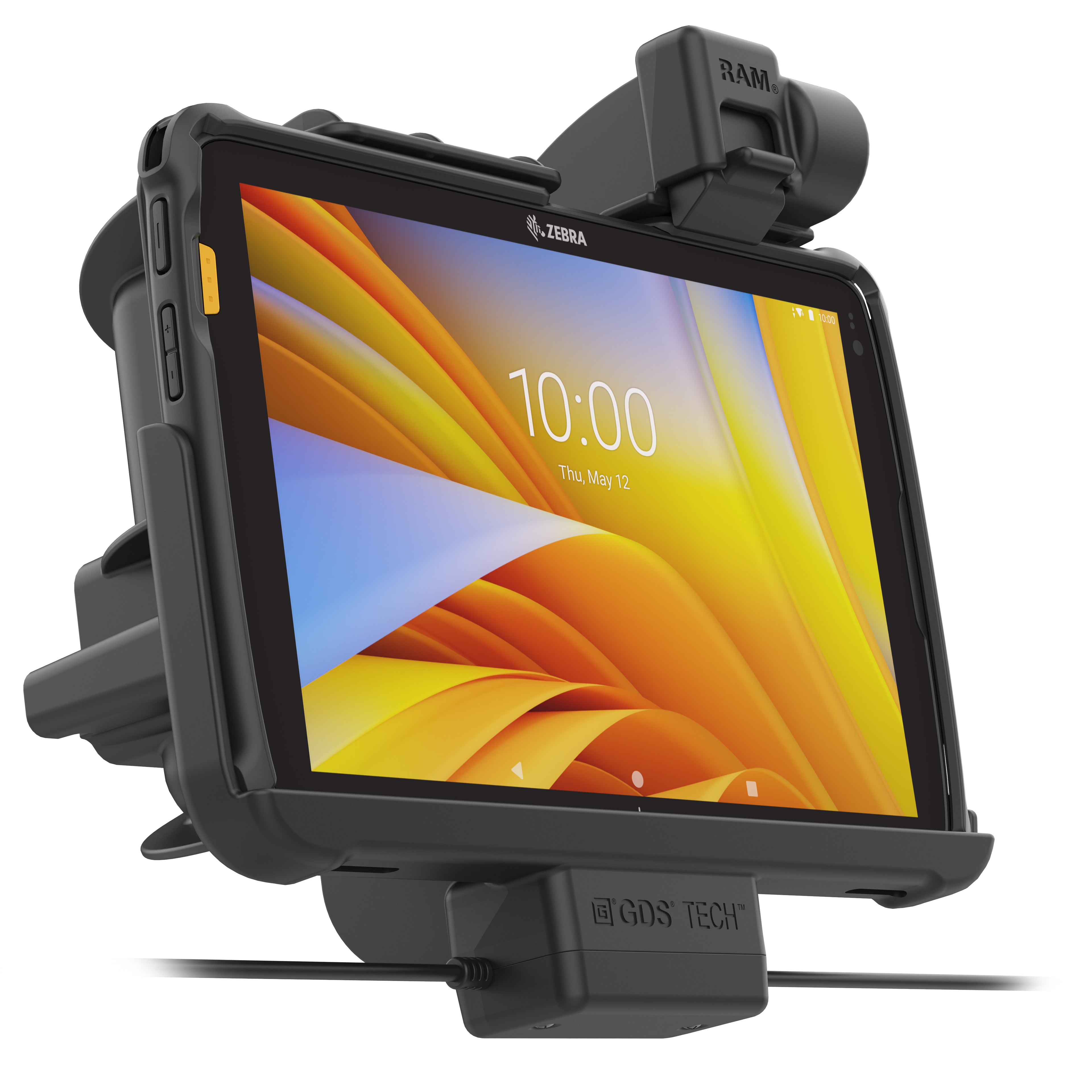 Vergrendelbare RAM Tough-Dock™ Voeding + Dubbele USB voor Zebra ET4x 25,4 cm - RAM Mounts RAM-HOL-ZE21PD2KLU afbeelding 5