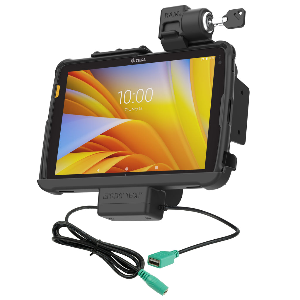 Vergrendelbare RAM Tough-Dock™ Oplaadfunctie + Data ondersteuning voor Zebra ET10,16 cm (4") X 25,40 cm (10") - RAM Mounts RAM-HOL-ZE21PDKLU afbeelding 1