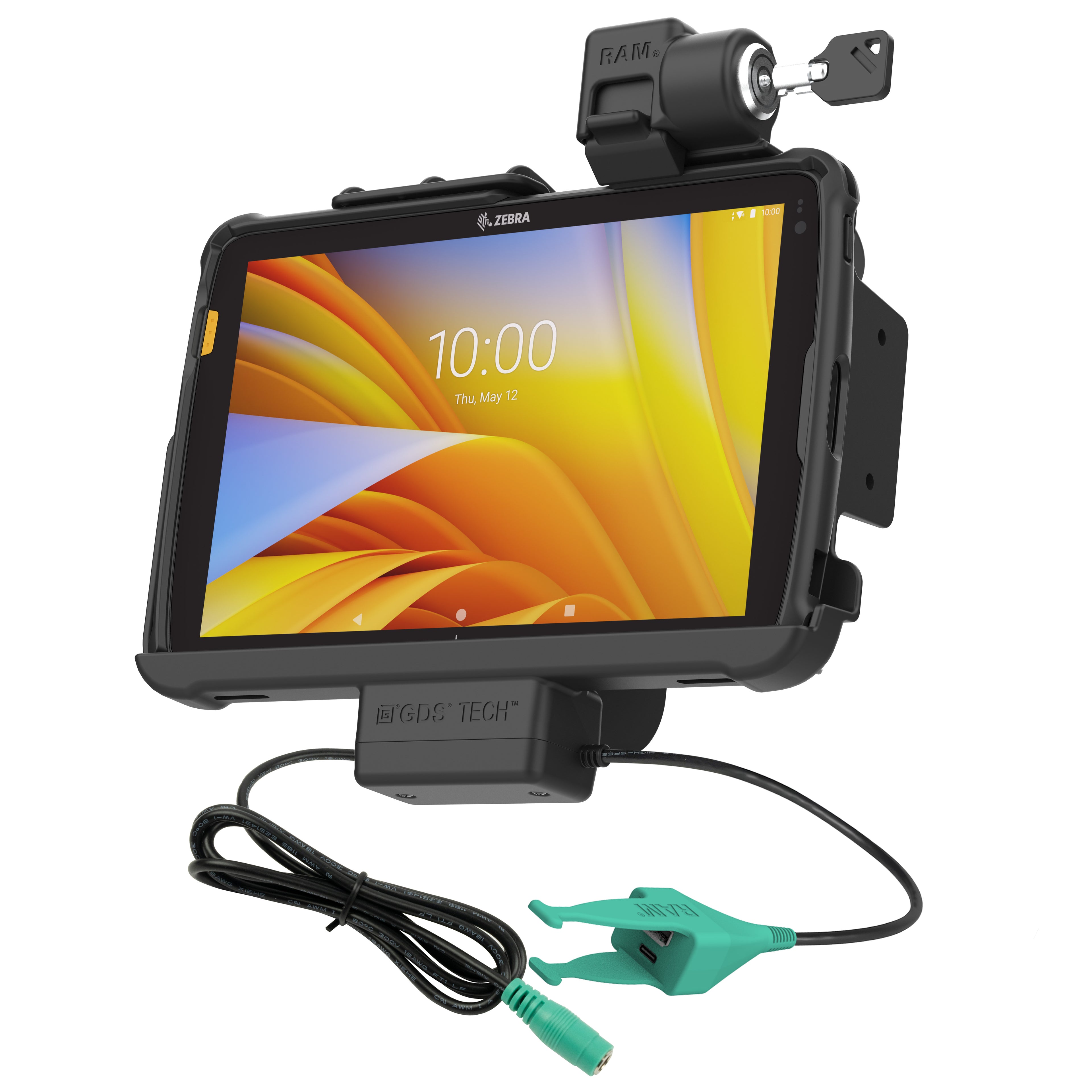 Vergrendelbare RAM tough dock USB-C USB a voor zebra ET401 ET1016 cm 4 x 2540 cm 10 - RAM Mounts RAM-HOL-ZE21PKL-CAU