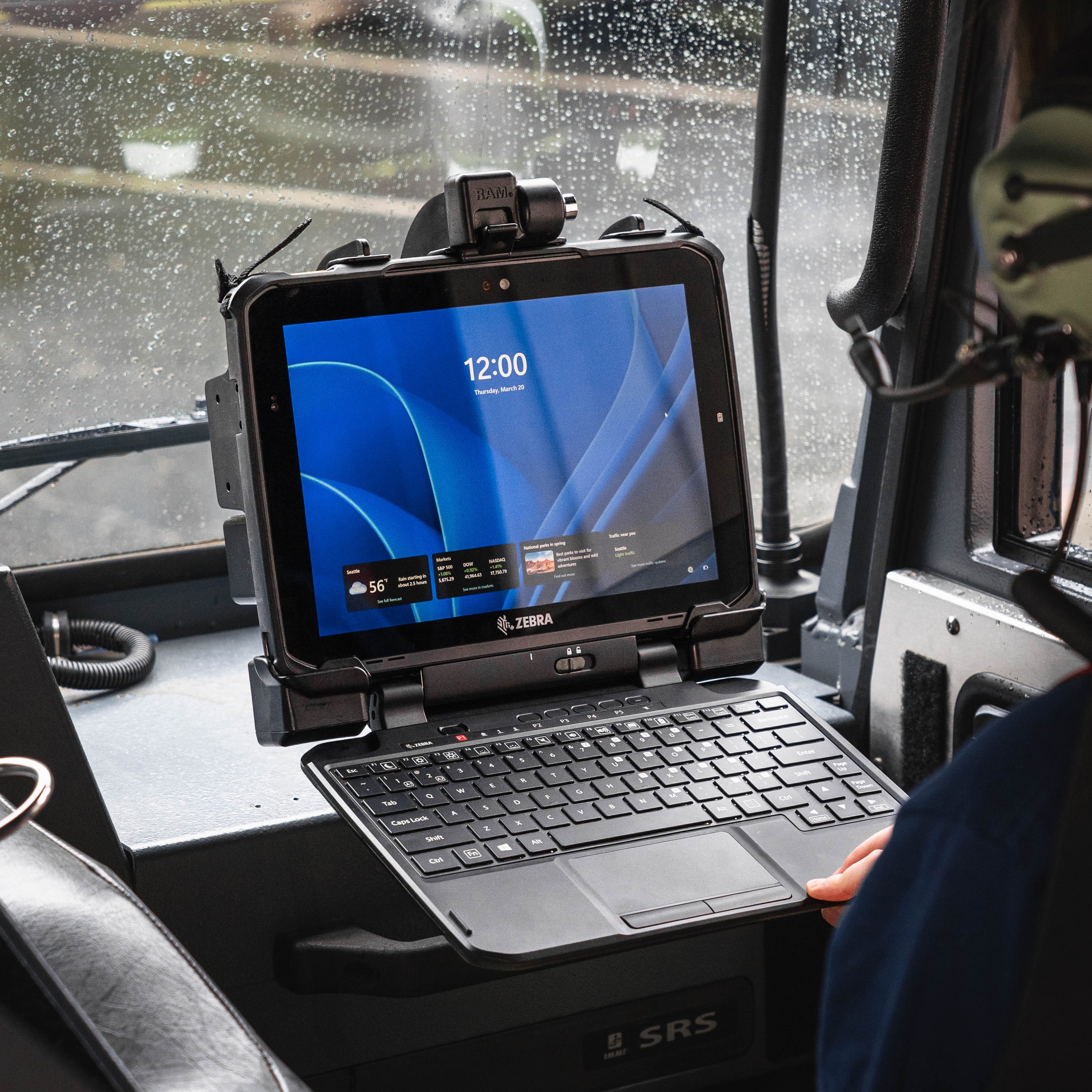 RAM Vastzetten Vorm-Passend Houder voor Zebra ET8x 2-in-1 Tablet - RAM Mounts RAM-HOL-ZE22LU afbeelding 9
