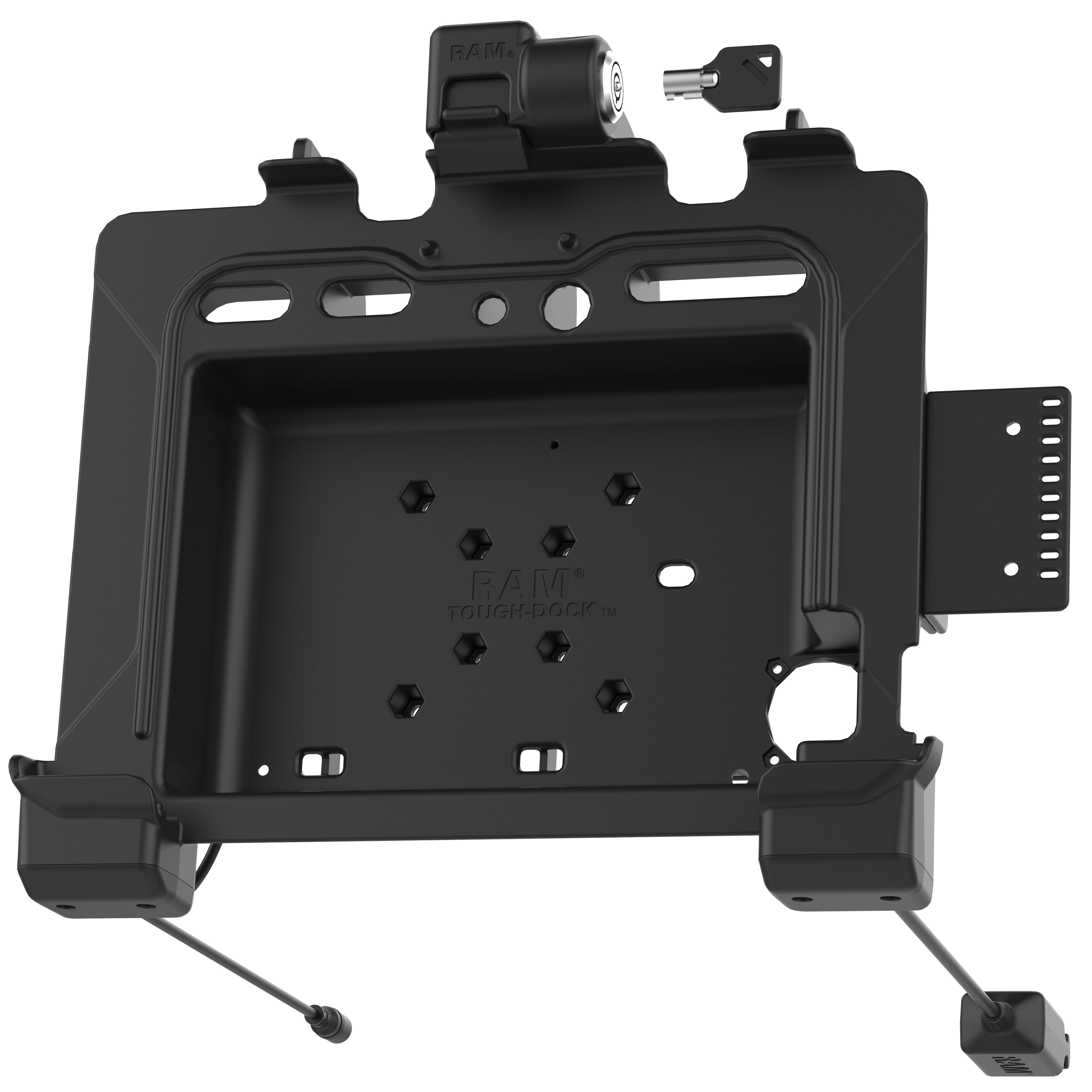 RAM Power + Dual USB Vergrendelingsdok voor Zebra ET8x 2-in-1 Tablet - RAM Mounts RAM-HOL-ZE22PD2LU afbeelding 2