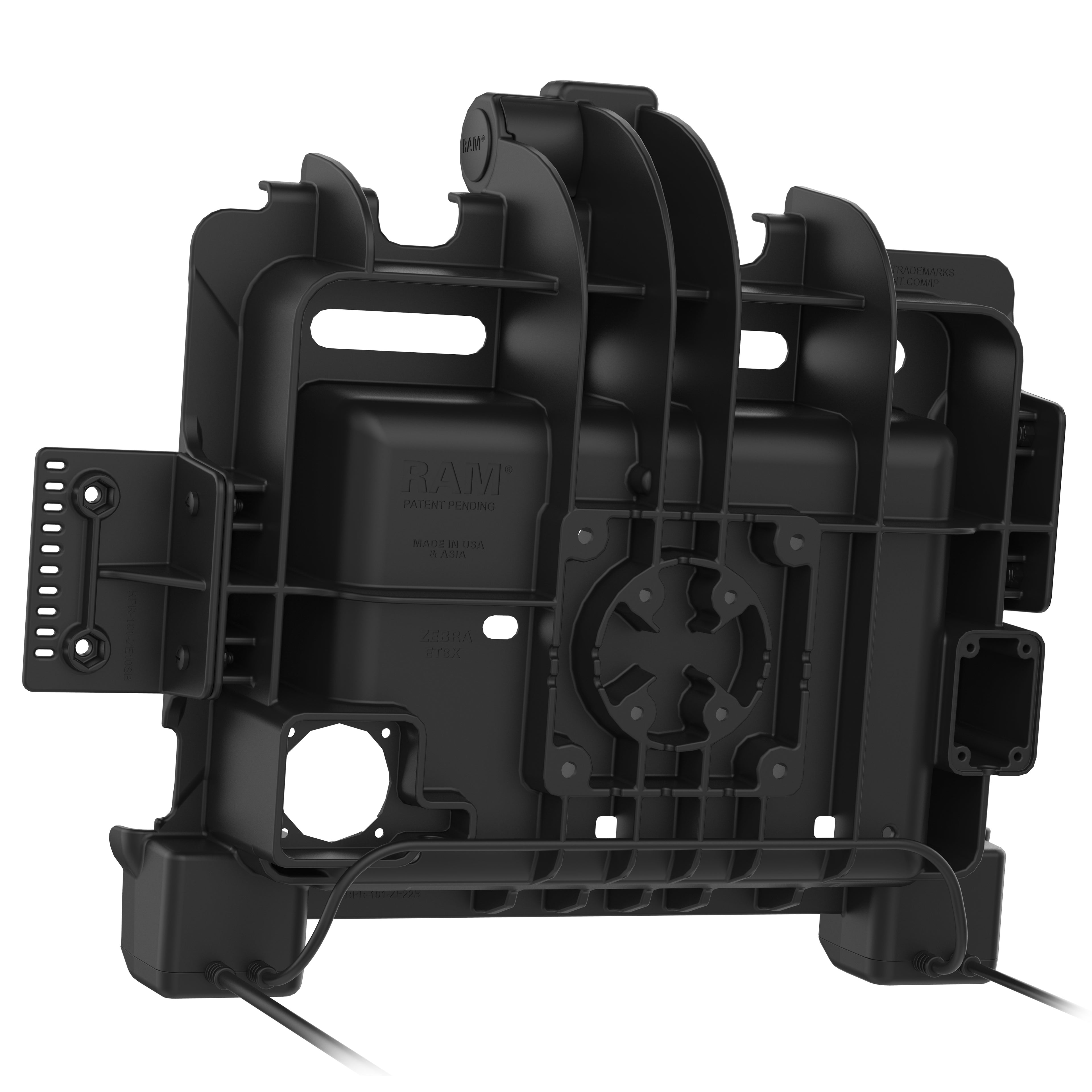 RAM Power + Dual USB Dock voor Zebra ET8x 2-in-1 Tablet - RAM Mounts RAM-HOL-ZE22PD2U afbeelding 4