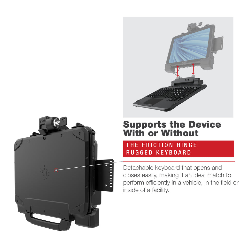 RAM Vergrendelbare Power Dock voor Zebra ET8x 2-in-1 Tablet - RAM Mounts RAM-HOL-ZE22PLU afbeelding 5