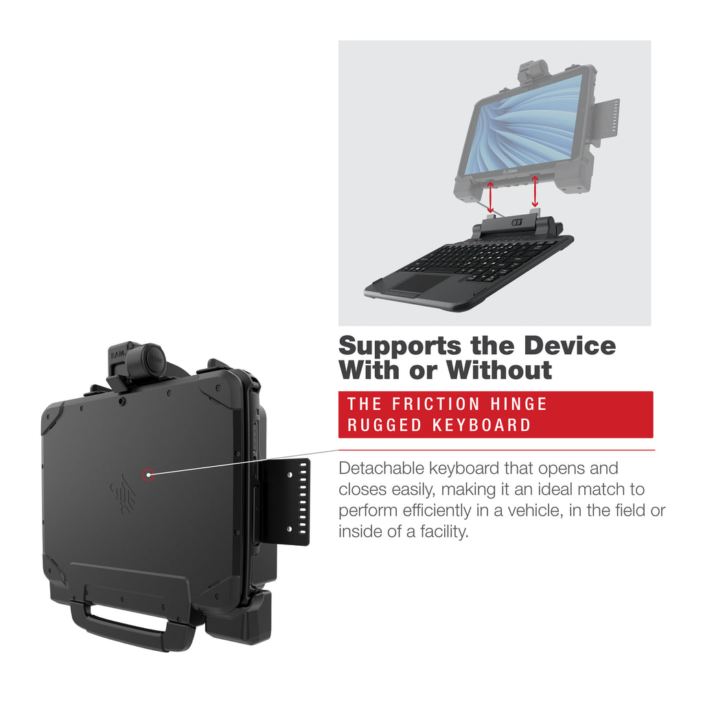 RAM Powered Dock voor Zebra ET8x 2-in-1 Tablet - RAM Mounts RAM-HOL-ZE22PU afbeelding 5