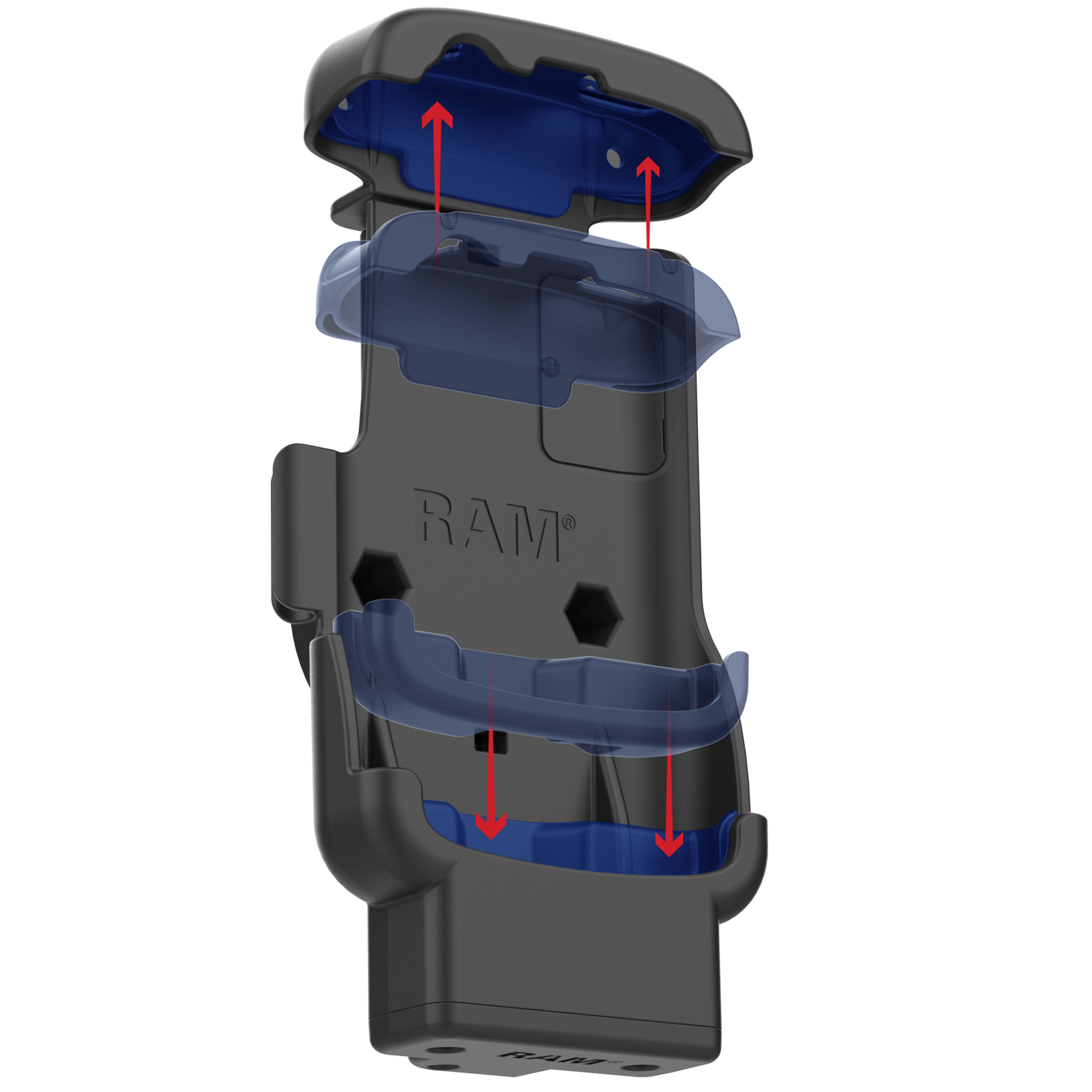 RAM Vastzetten Form-Fit Houder voor Zebra TC22 & TC27 zonder Boot - RAM Mounts RAM-HOL-ZE24L-1U afbeelding 5