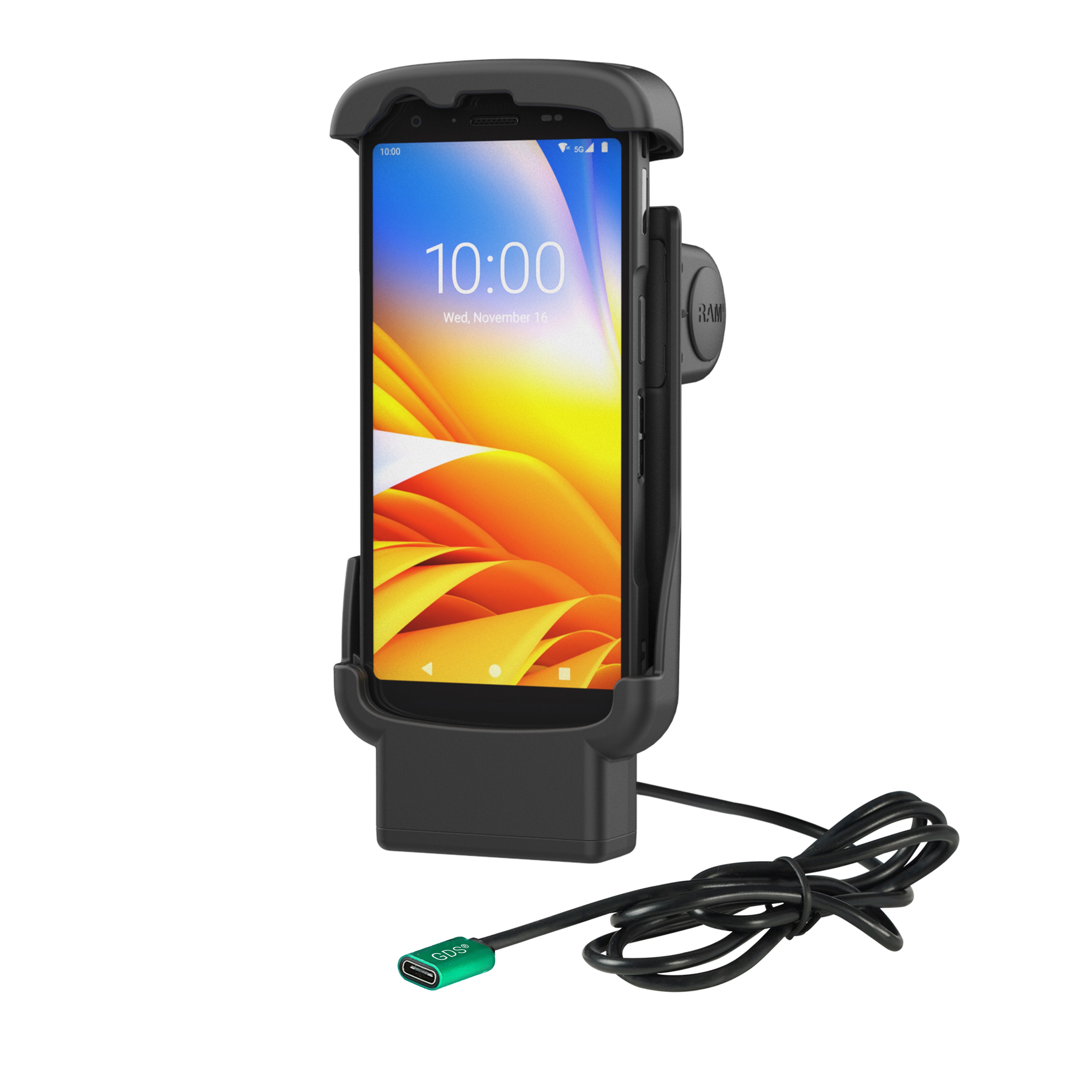 RAM form fit USB-C dock voor zebra TC22 TC27 zonder boot - RAM Mounts RAM-HOL-ZE24-C-1U
