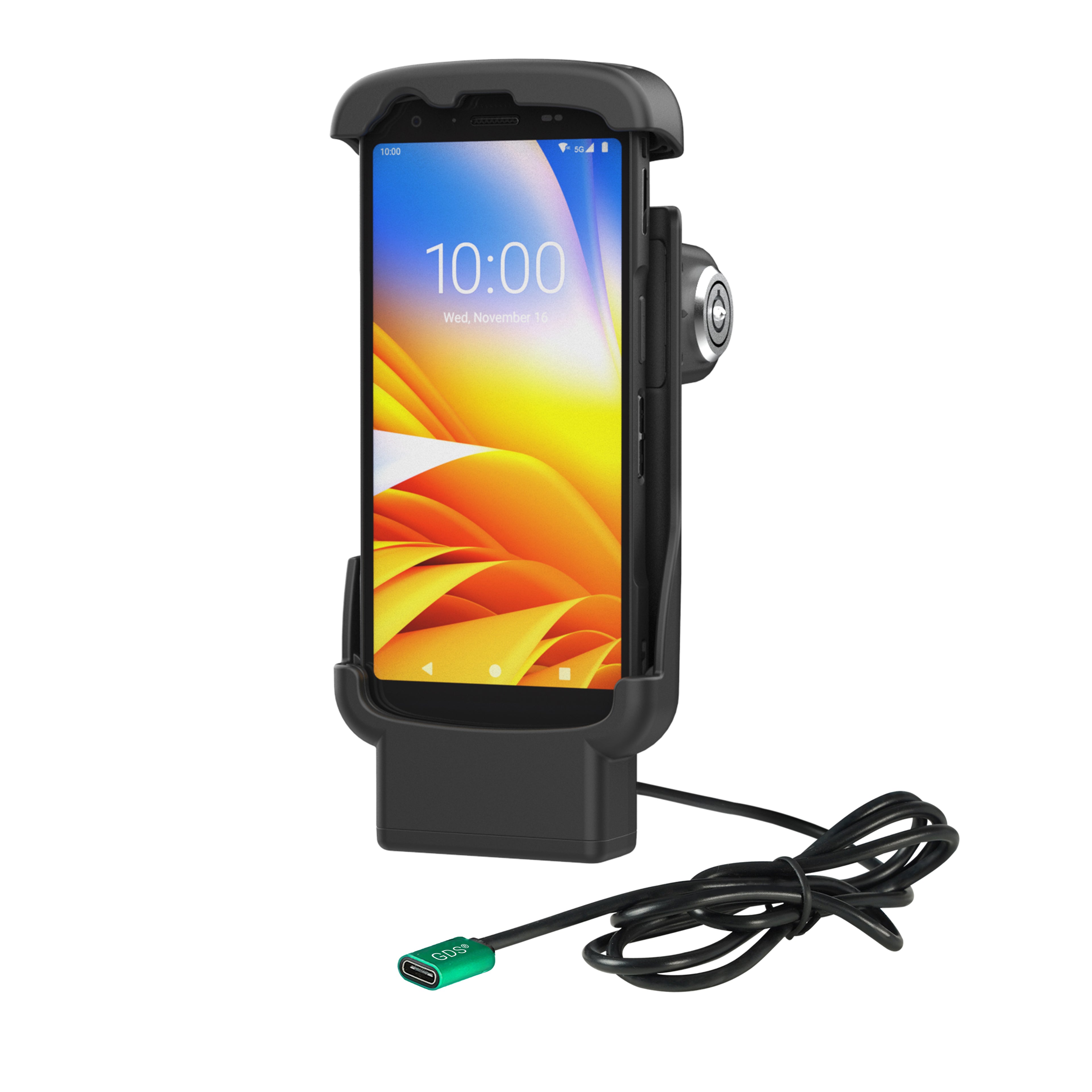 RAM vergrendelings form fit USB-C dock voor zebra TC22 TC27 zonder opstarten - RAM Mounts RAM-HOL-ZE24L-C-1U