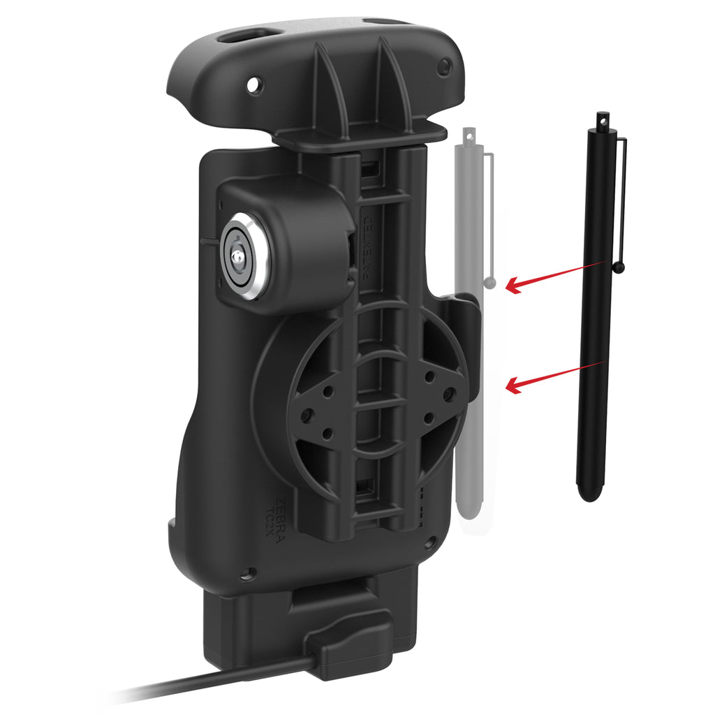 RAM Vastzetten Form-Fit Aangedreven Dock voor Zebra TC22 & TC27 zonder Boot - RAM Mounts RAM-HOL-ZE24PL-1U afbeelding 3