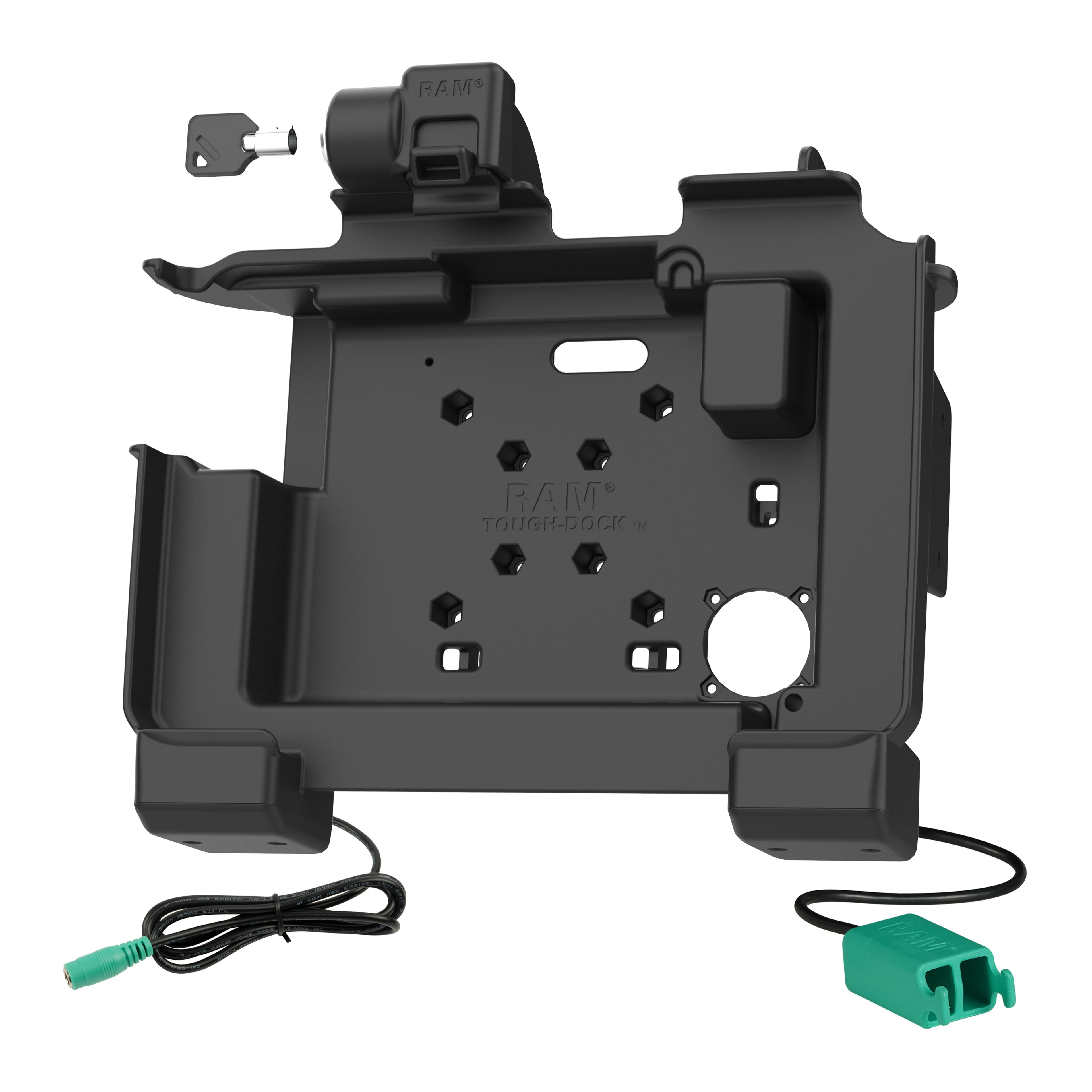 RAM Power + Dual USB Vastzet Dock voor Zebra ET6x - Verwarmde Pinnen - RAM Mounts RAM-HOL-ZE25PD2HLU afbeelding 2
