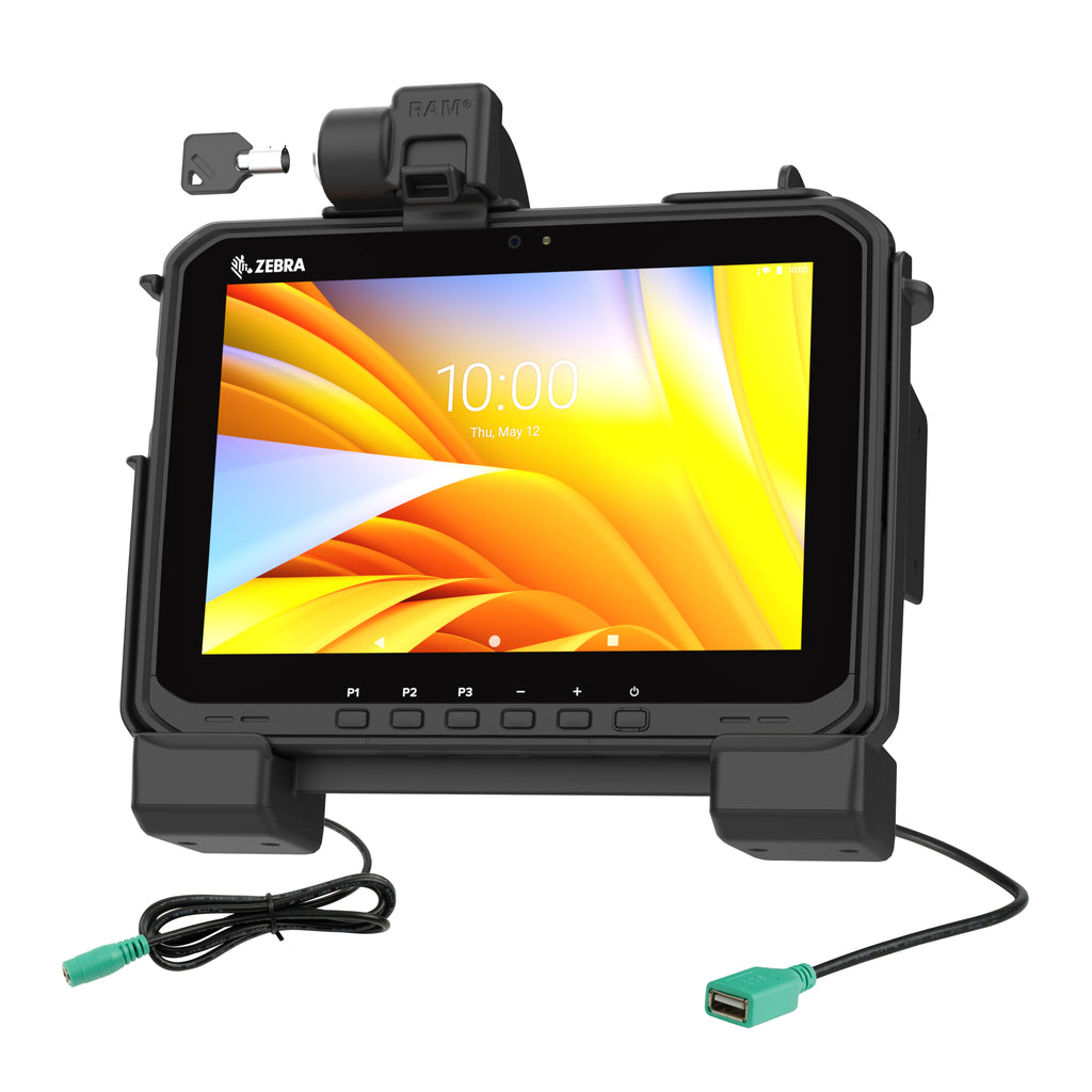 RAM Power + Data Vergrendelingsdok voor Zebra ET6x - RAM Mounts RAM-HOL-ZE25PDLU afbeelding 1