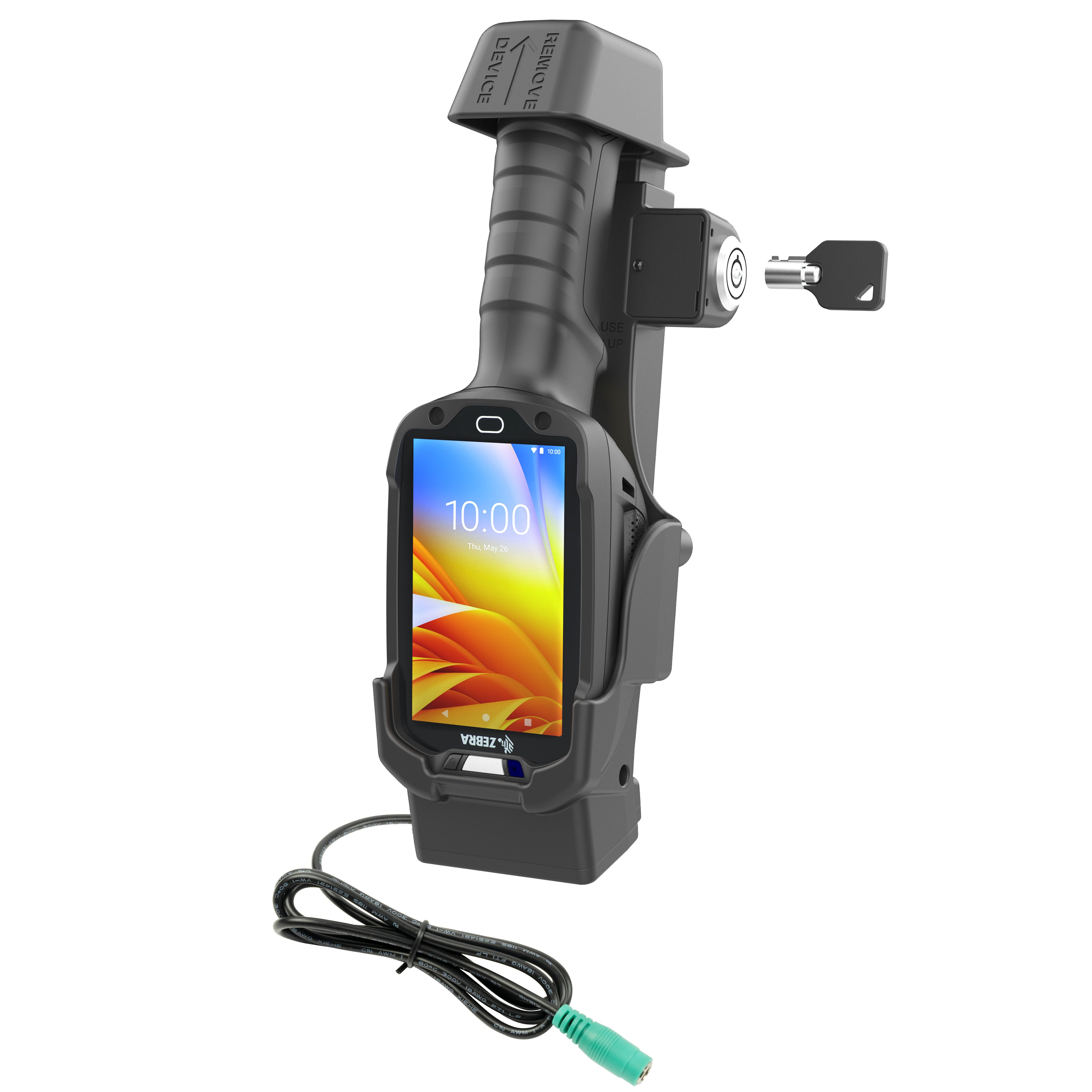 RAM vergrendelbare doch met oplaadfunctie voor zebra TC8300 - RAM Mounts RAM-HOL-ZE26PLU