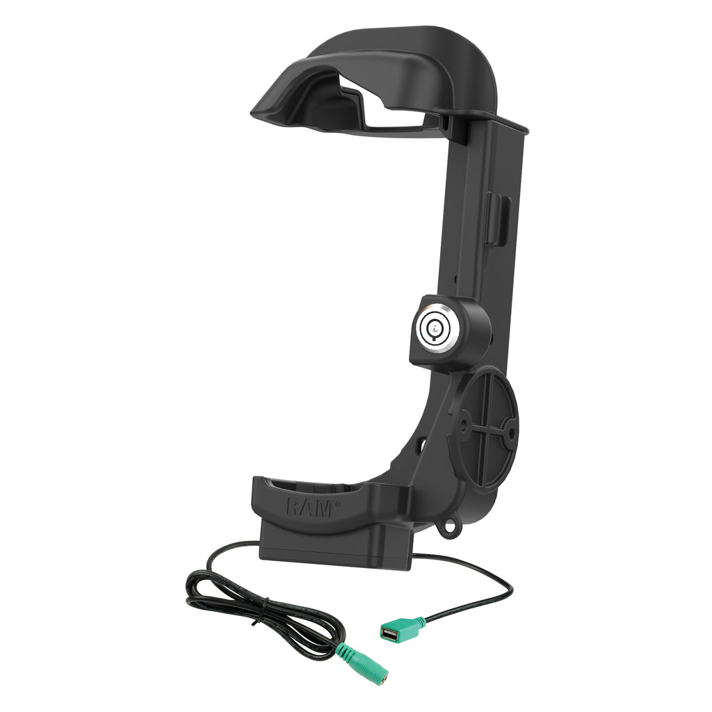 RAM Locking Powered Dock + USB-A voor Zebra MC1.010752688172 - Verwarmde pinnen - RAM Mounts RAM-HOL-ZE32PDHLU afbeelding 2