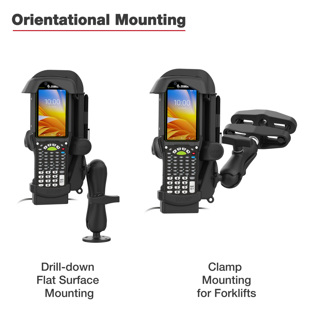 RAM Power Dock + Enkele USB-A voorr Zebra MC9400 & MC9300 - RAM Mounts RAM-HOL-ZE32PDU afbeelding 8