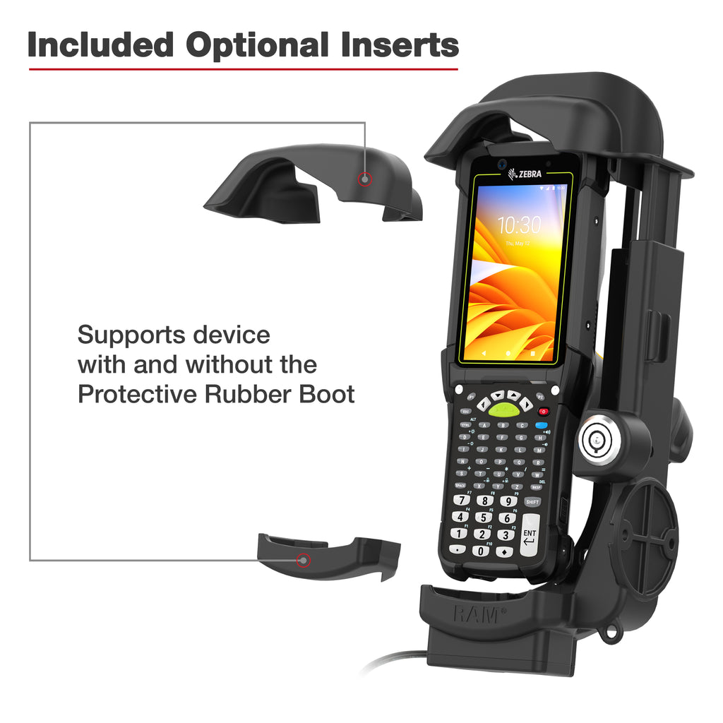 RAM Vergrendelend Power Dock voor Zebra MC9400 & MC9300 - Verwarmde pinnen - RAM Mounts RAM-HOL-ZE32PHLU afbeelding 6