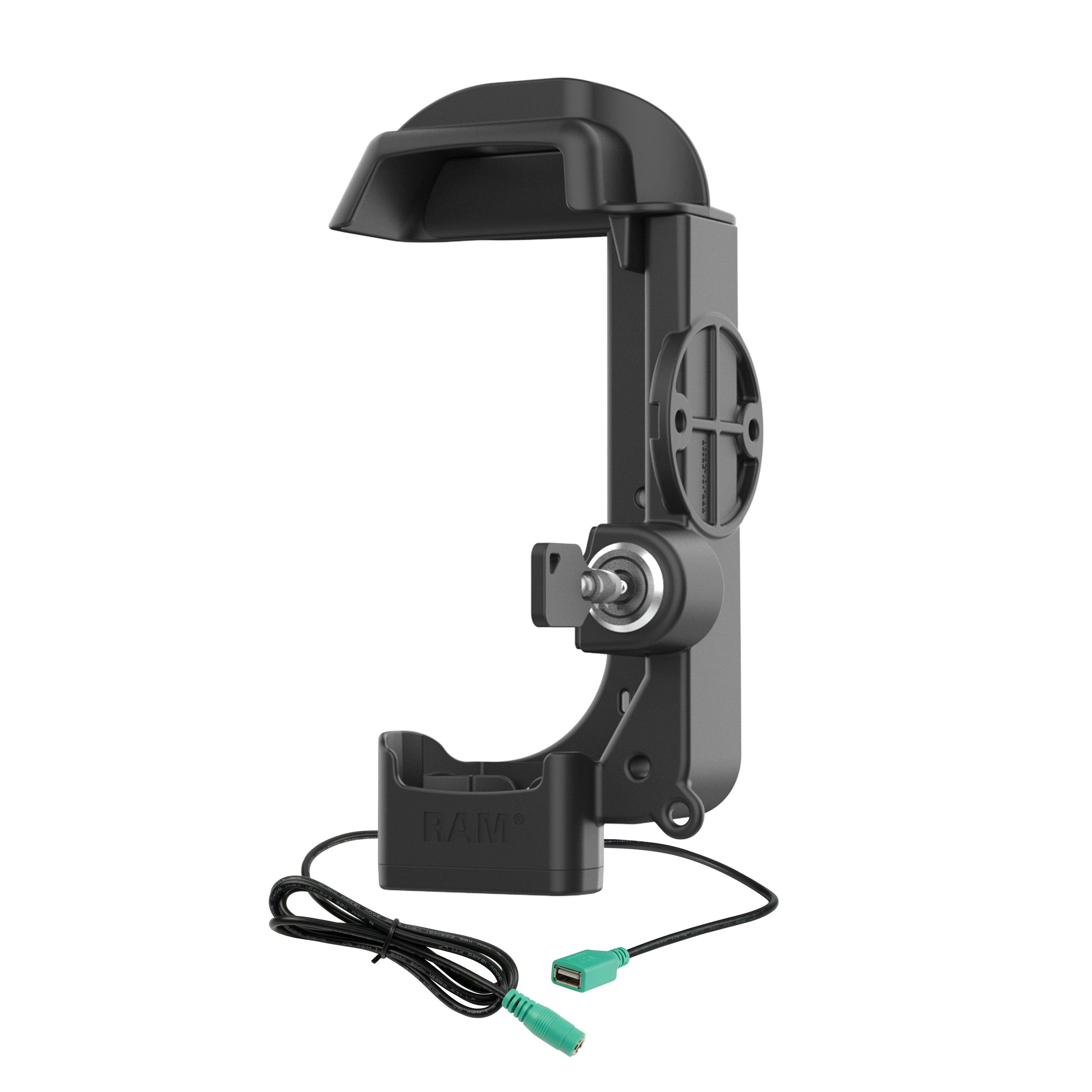RAM Vergrendelde Powered Dock + Enkele USB-A voor Zebra MC0.97058823529412/3450 - RAM Mounts RAM-HOL-ZE33PDLU afbeelding 2