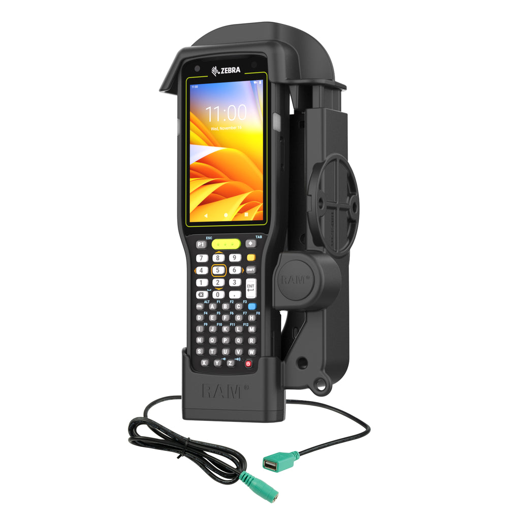 RAM Dock met oplaadfunctie + Enkele USB-A voor Zebra MC0.97058823529412/3450 - RAM Mounts RAM-HOL-ZE33PDU afbeelding 1