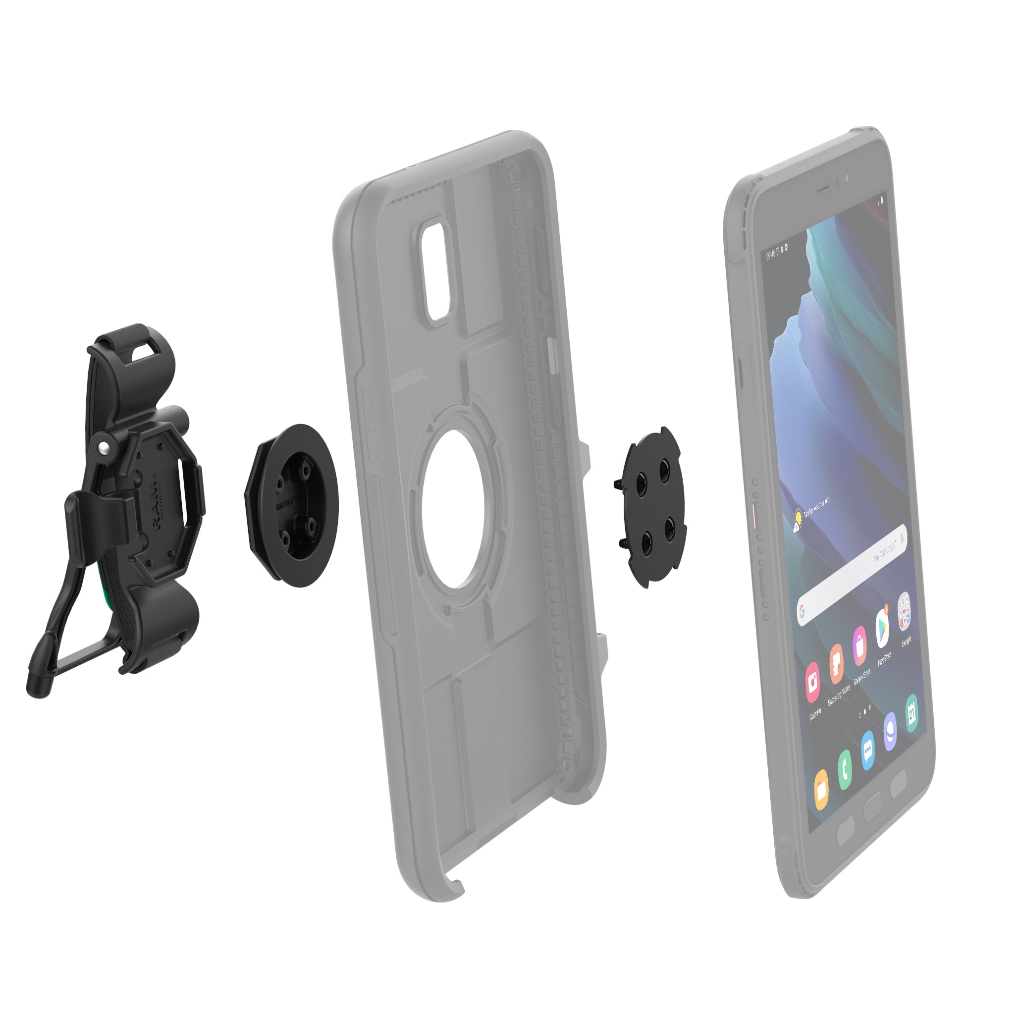 GDS® Hand-Stand™ met OtterBox uniVERSE Tablet Case Adapter - RAM Mounts RAM-HS1-OT3BU afbeelding 3
