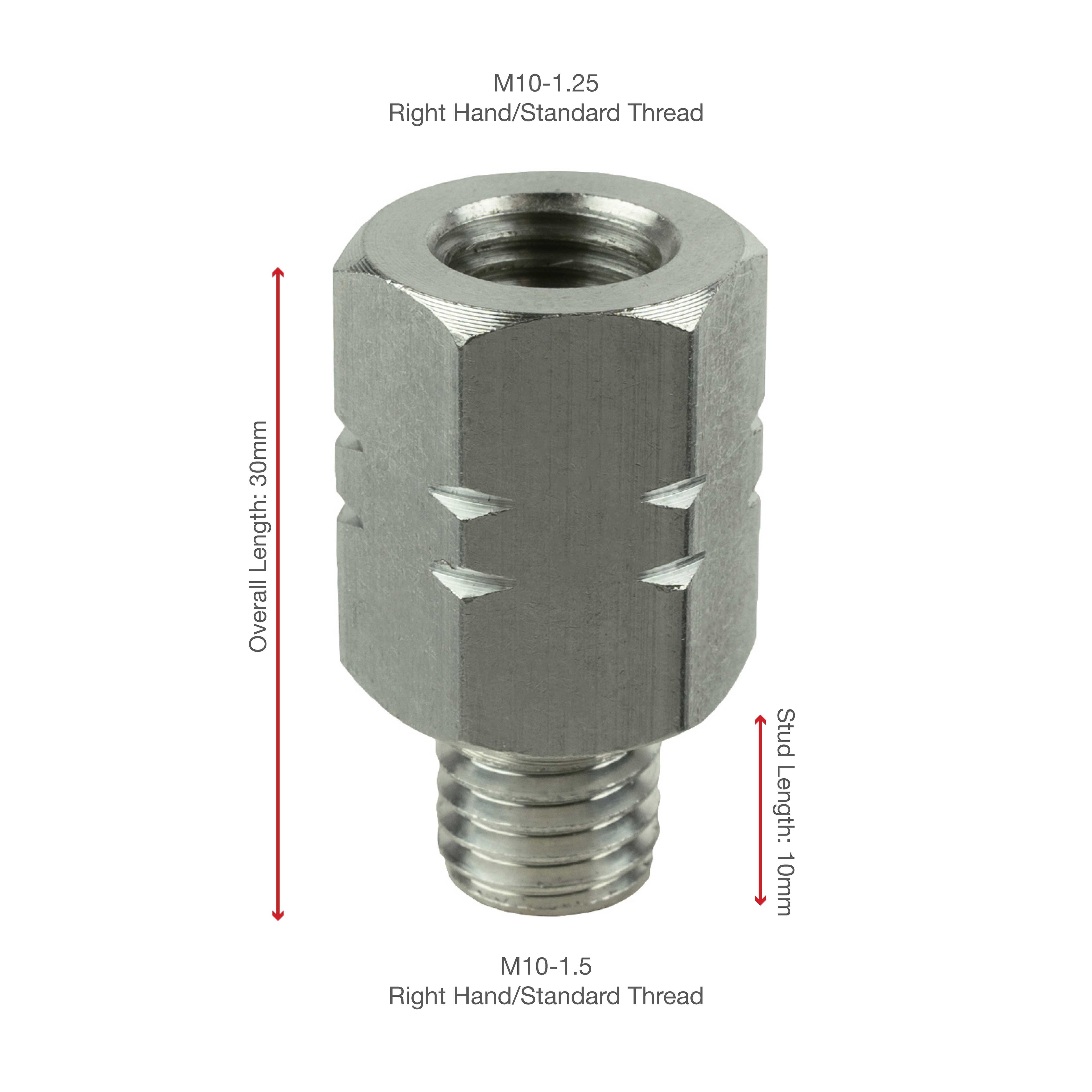 RAM Vrouwelijke M10-1.25 naar mannelijke M10-1.5 draadadapter - 20mm lang - RAM Mounts RAM-M10125-M1015 afbeelding 2