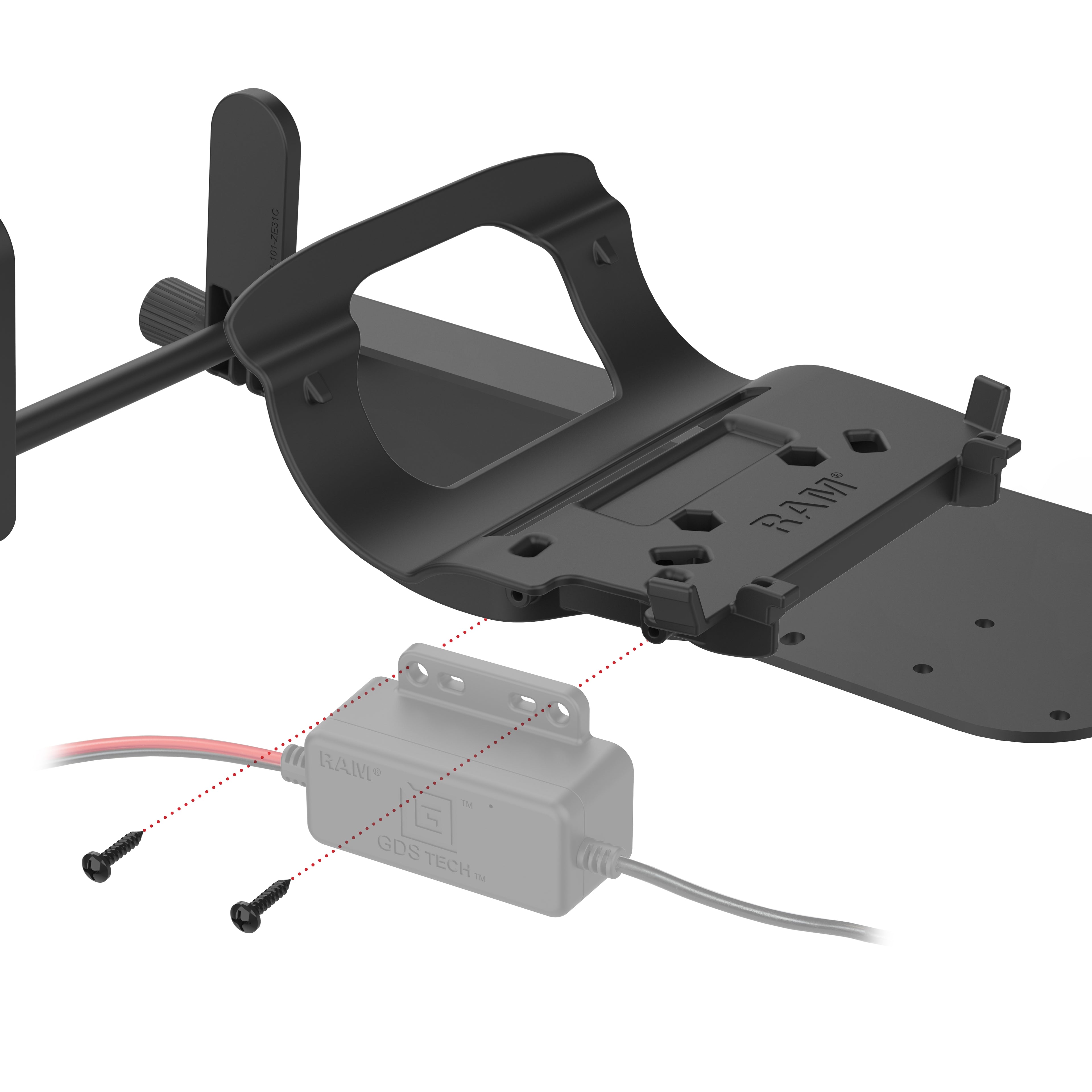 RAM Printerhouder met papierinvoer voor Zebra ZQ630-serie - RAM Mounts RAM-PM1-ZE31U afbeelding 7