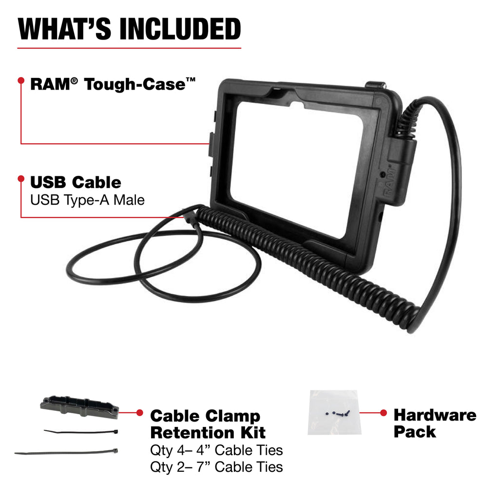 to USB-C™RAM Tough-Case™ voor Samsung Tab Active Pro - Type A Male USB naar USB-C™ - RAM Mounts RAM-TC-SAM54U afbeelding 4
