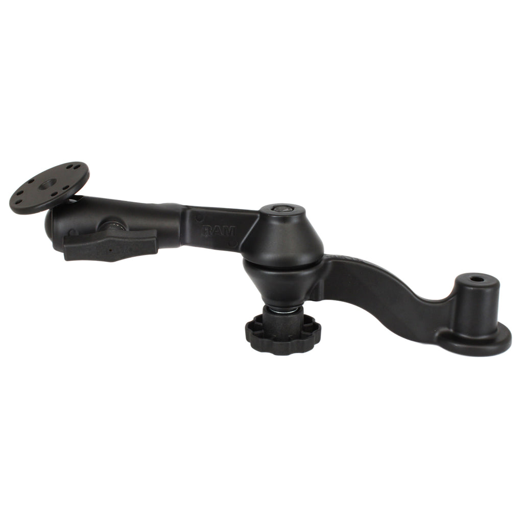 RAM 12" Gebogen Dubbele Zwaaiarm met Socket Arm & Ronde Plaat - RAM Mounts RAM-VB-109-6U afbeelding 1
