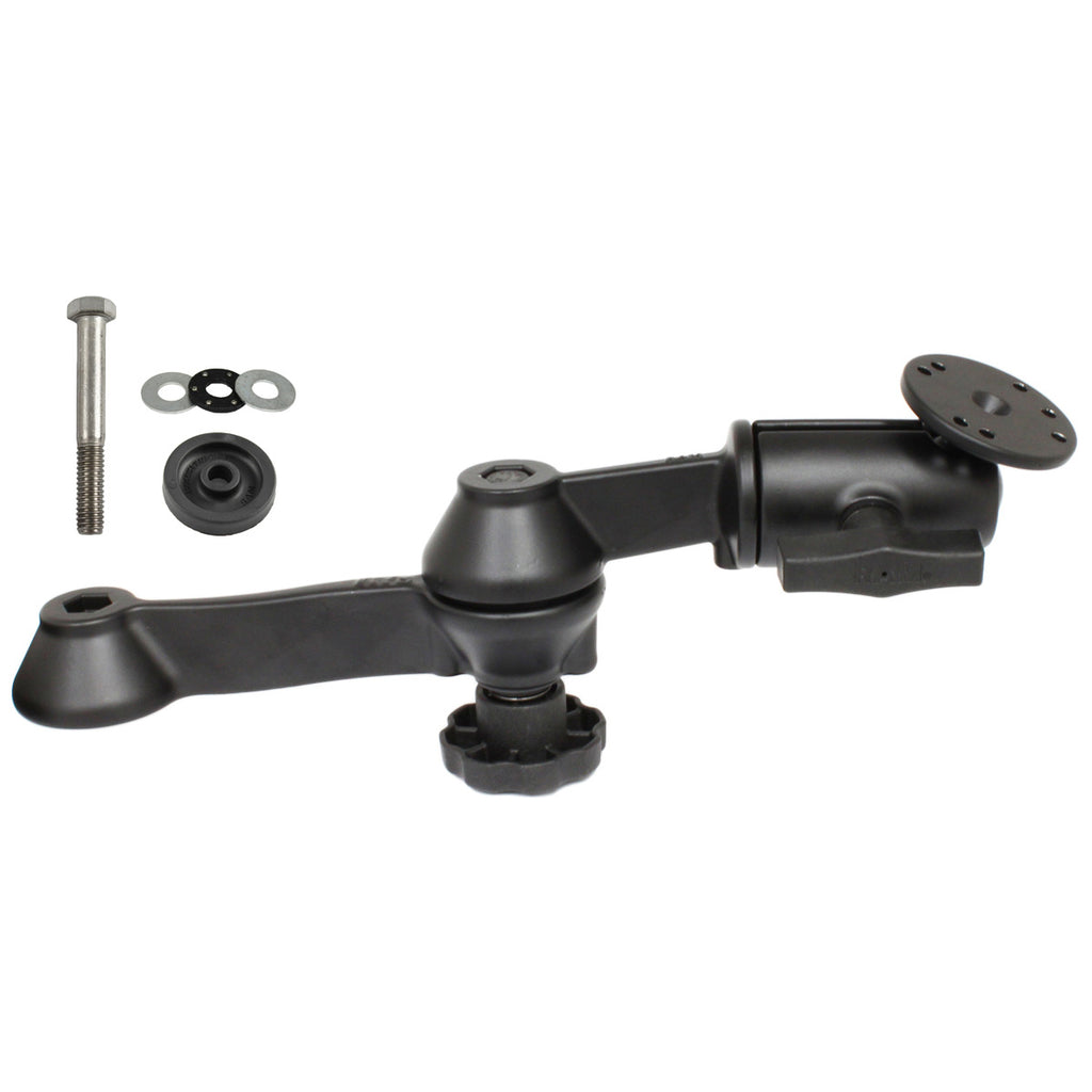 RAM 12 dubbele zwenkarm met ronde plaat en flenshardware - RAM Mounts RAM-VB-110-1DFU