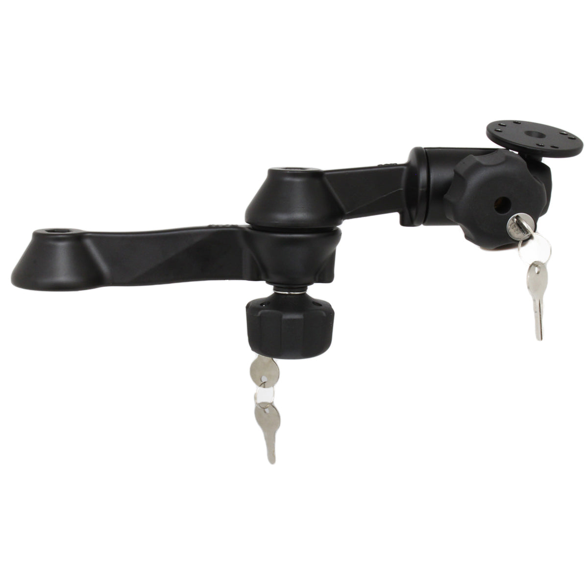 RAM 12 vergrendelbare dubbele zwenkarm met ronde plaat - RAM Mounts RAM-VB-110-1LU