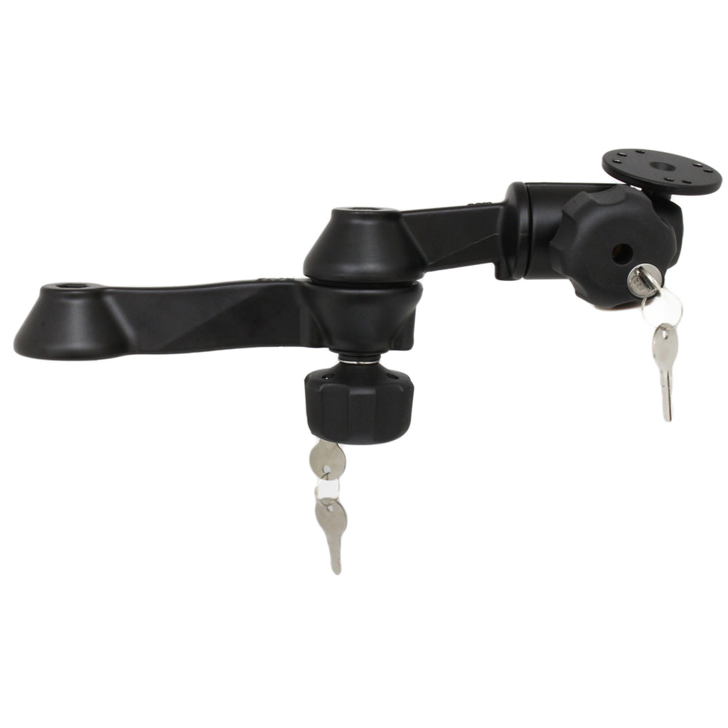 RAM 12" Vergrendelbare Dubbele Zwenkarm met Ronde Plaat - RAM Mounts RAM-VB-110-1LU afbeelding 1