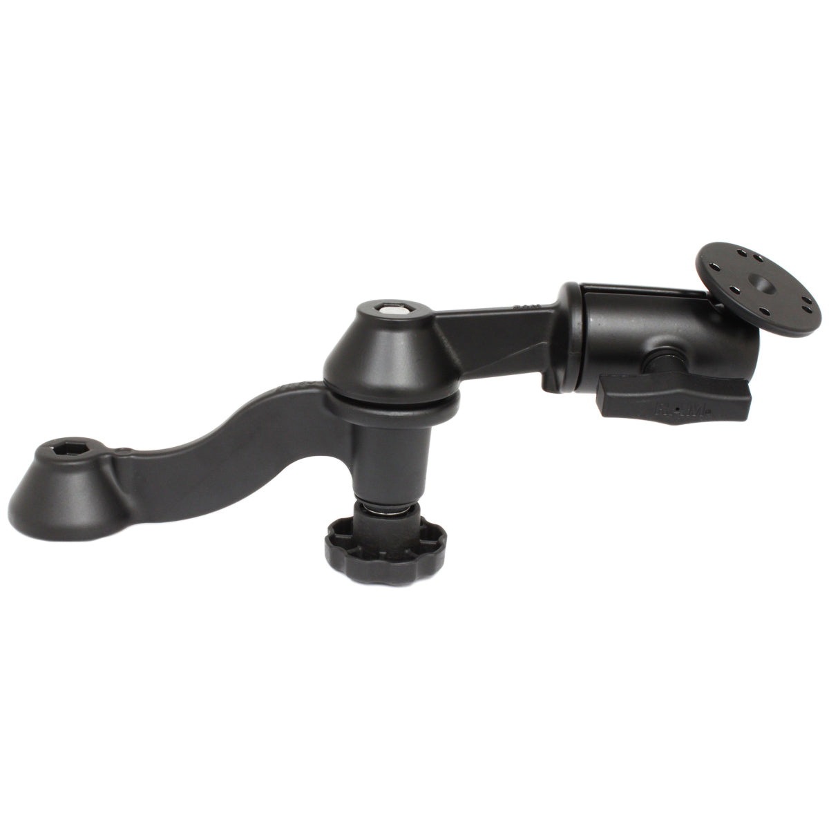 RAM 12" Gebogen Dubbele Zwaaarm met Swivel Socket Arm & Ronde Plaat - RAM Mounts RAM-VB-110-6U afbeelding 1