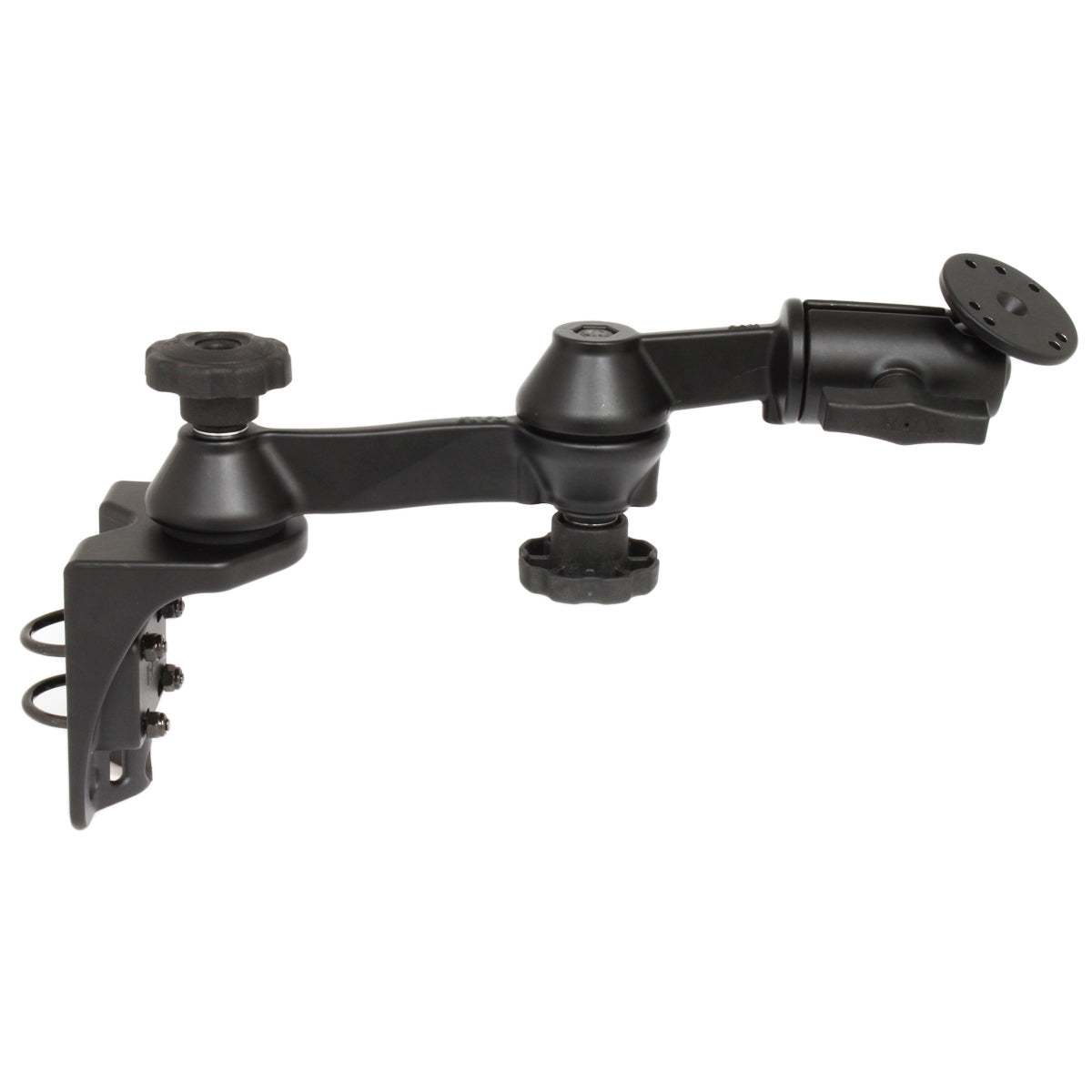RAM verticale rail montage met 12 dubbele draaiarmen en ronde plaat - RAM Mounts RAM-VB-110V-1U