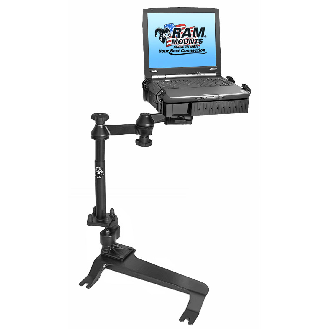 RAM Laptophouder met Adjust-A-Pole™ voor '00-06 Chevy Trucks + Meer - RAM Mounts RAM-VB-131A-SW1 afbeelding 1