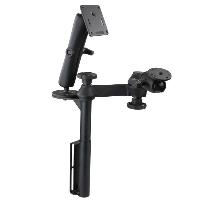 RAM verticaal boor down mount met swing arms en dubbele bal mount - RAM Mounts RAM-VB-181-WEST1