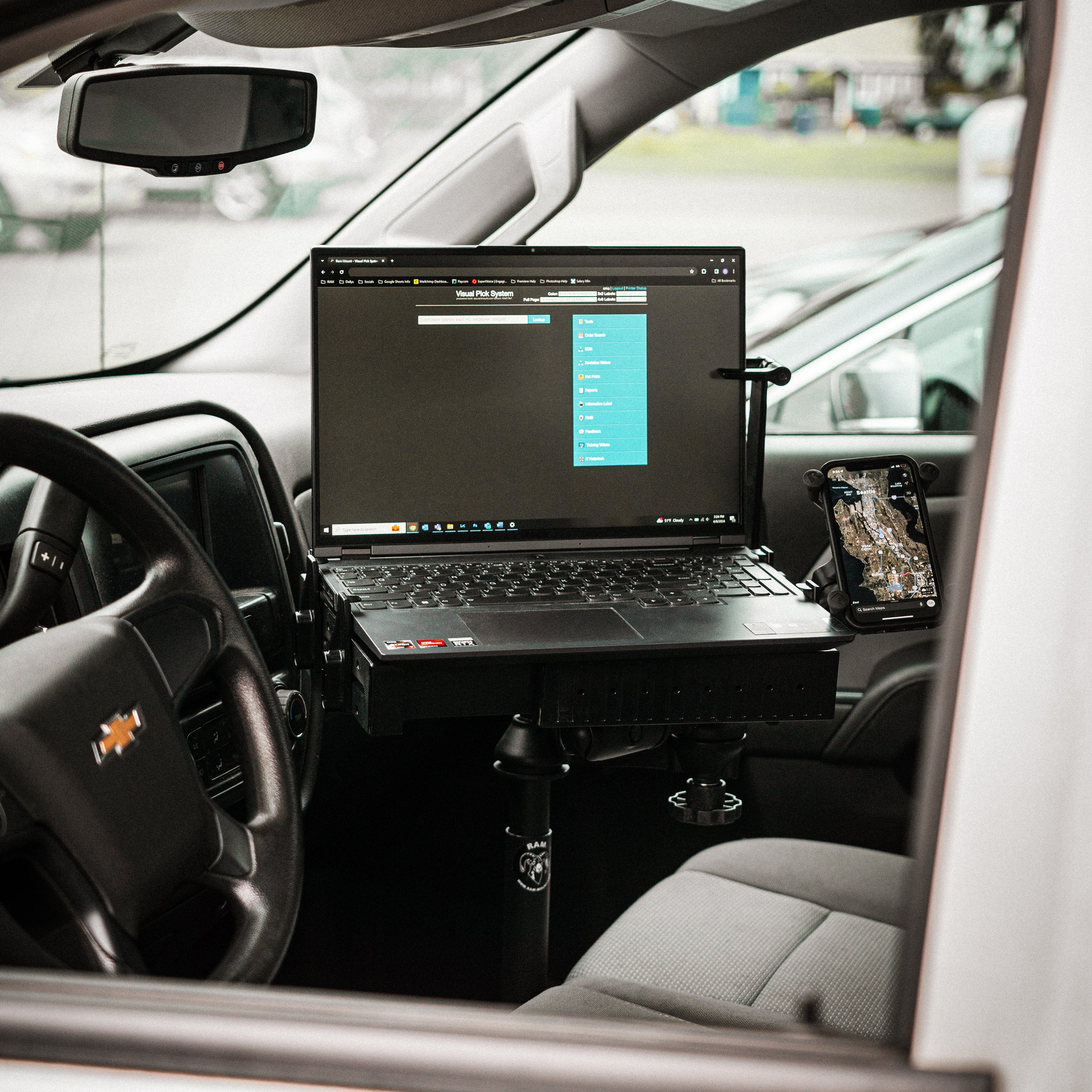 RAM Laptop Montage voor '19-26 Chevy Silverado, Tahoe & Meer (Legacy) - RAM Mounts RAM-VB-203-SW1 afbeelding 4