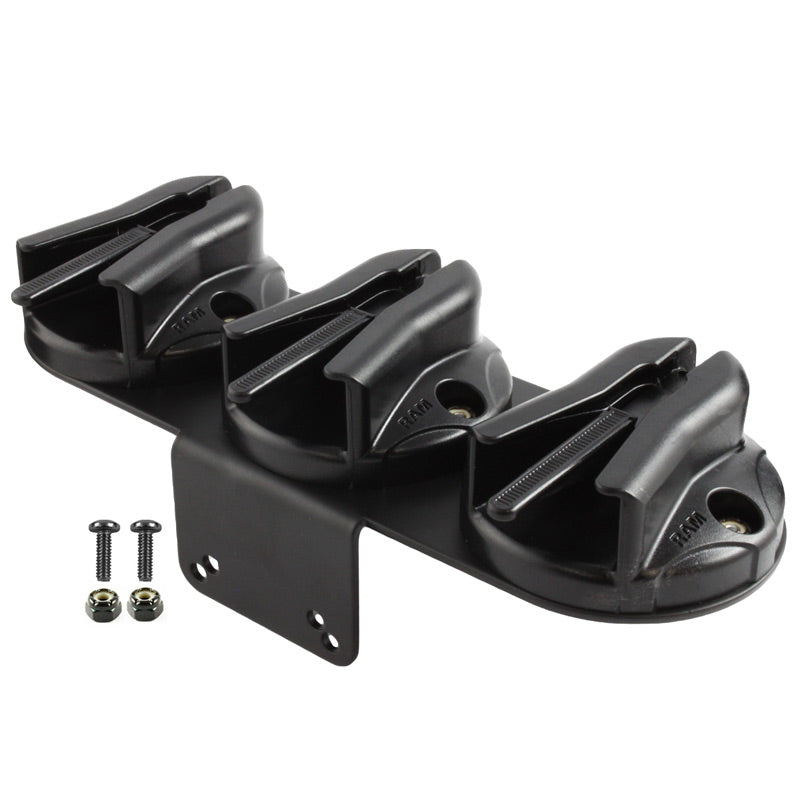 RAM triple microfoonclip met 90 graden bracket voor RAM tough box - RAM Mounts RAM-VC-MC3