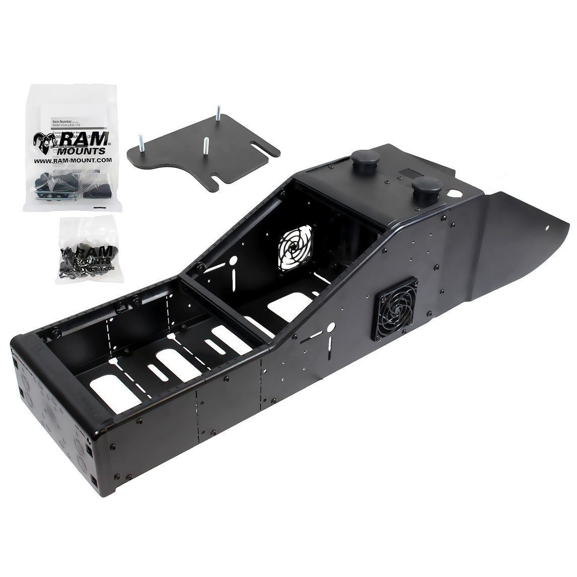 RAM tough box gehoekte console met dodge charger politie fairing - RAM Mounts RAM-VCA-112