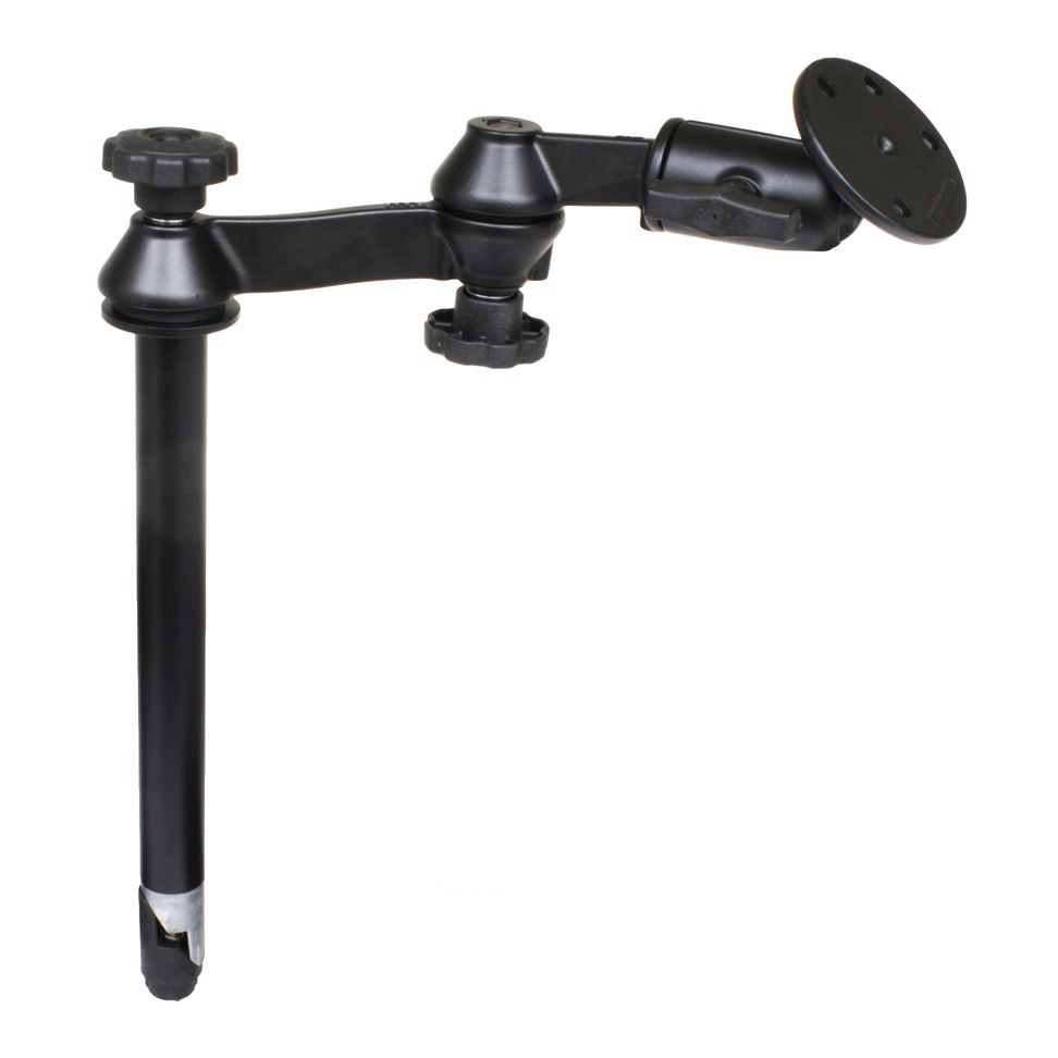 RAM 12" bovenste paal met dubbele schommelarmen en grote ronde plaat - RAM Mounts RAM-VP-SW1-12-240 afbeelding 1